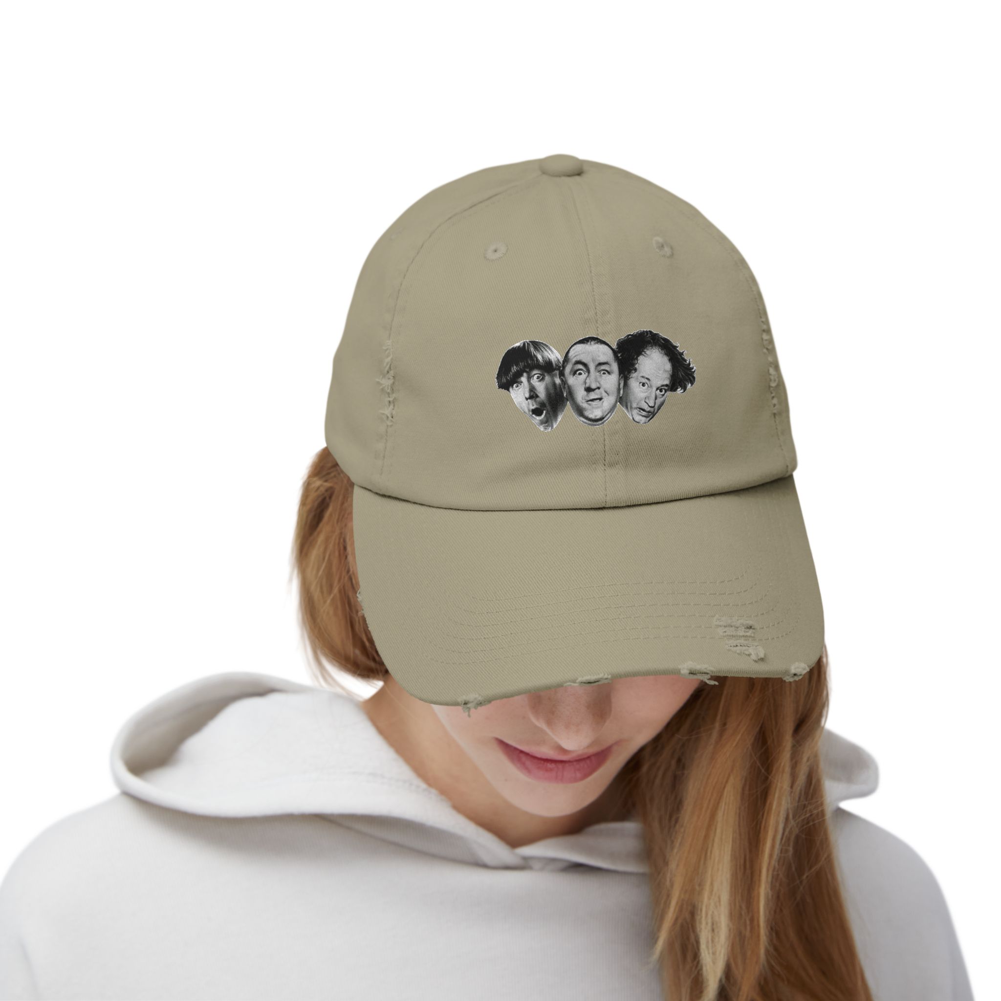 Three Stooges Distressed Cap, Trendy Comedy Cap, Vintage Cap, Gift for Fans, Unisex Hat, Streetwear Accessory - Image 16