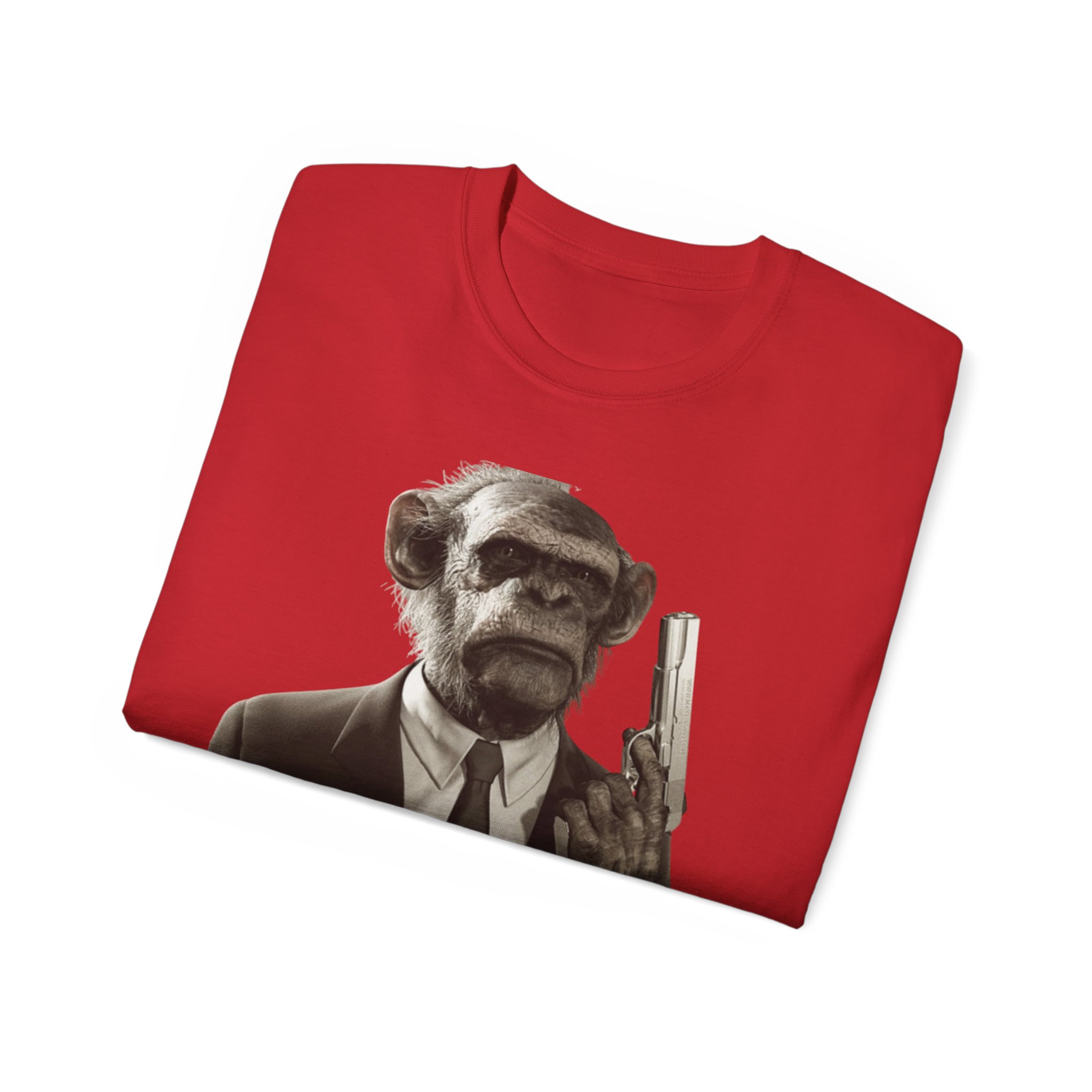 Monkey Cop - -Make My Day Unisex Ultra Cotton Tee - Image 60
