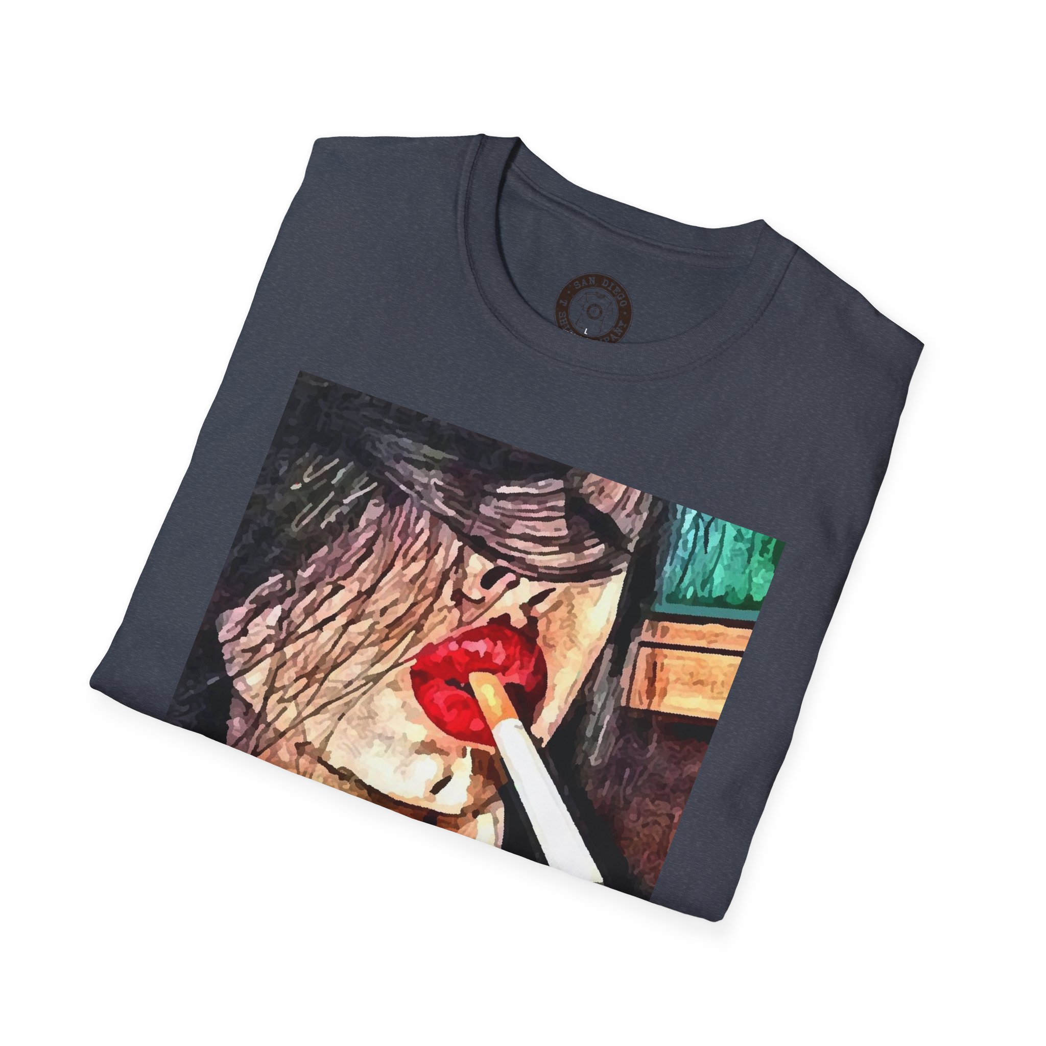 Artistic Unisex T-Shirt with Smokin' Lip Design, Vintage Style Tee, Unique Gift for Art Lovers, Casual Wear for Any Occasion, Summer Fashion - Image 44
