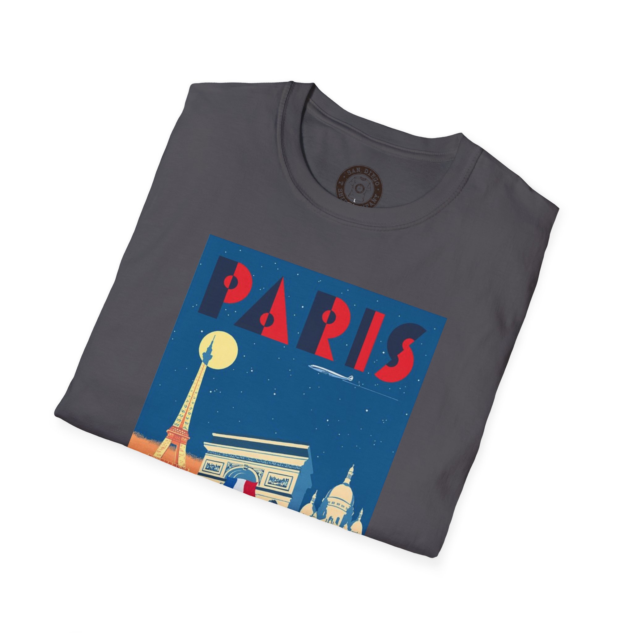 Vintage Paris Travel Poster T-Shirt, Retro Paris Shirt, Travel Gift, Graphic Tee, Unisex Fashion, Parisian Style - Image 36