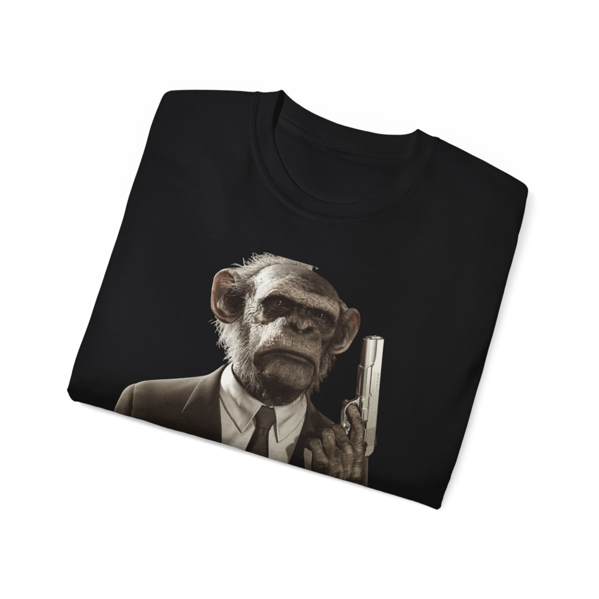 Monkey Cop - -Make My Day Unisex Ultra Cotton Tee - Image 12