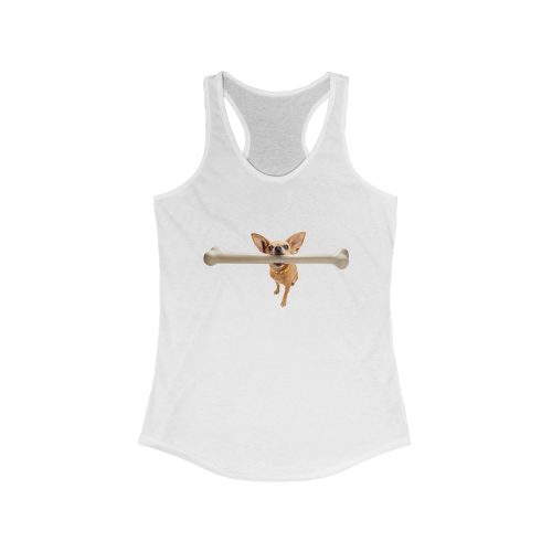 Charming Chihuahua Racerback Tank, Cute Dog Tank Top, Pet Lovers Apparel, Summer Workout Shirt, Gift for Animal Lovers