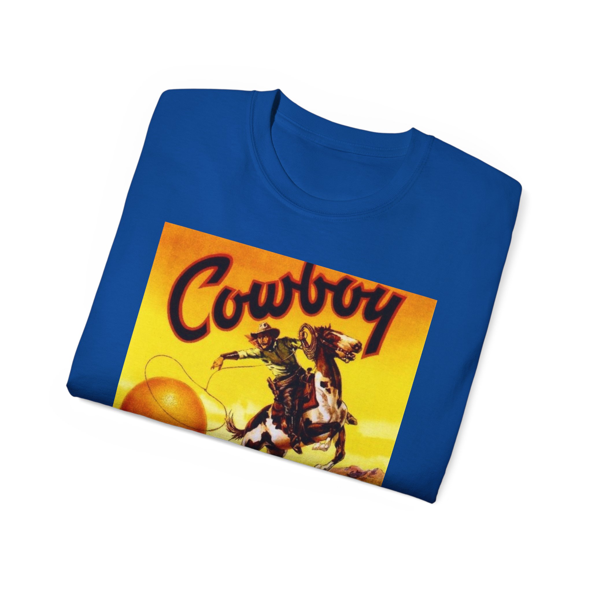 Cowboy Vintage Crate Label Unisex Ultra Cotton Tee - Image 48