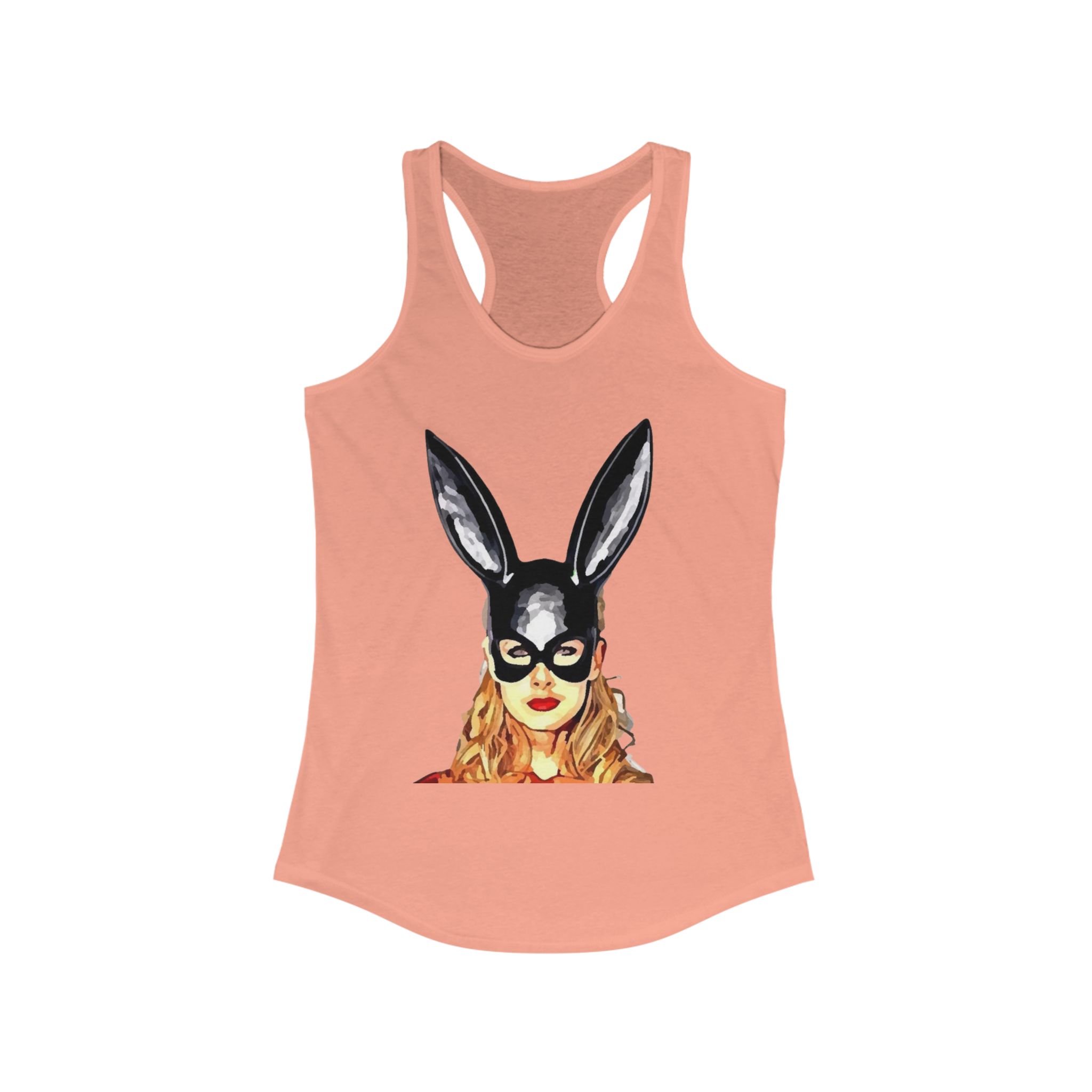 Chic Bunny Graphic Racerback Tank - Perfect for Spring, Parties, Festivals, Cute Summer Wear, Gift for Animal Lovers - Image 3