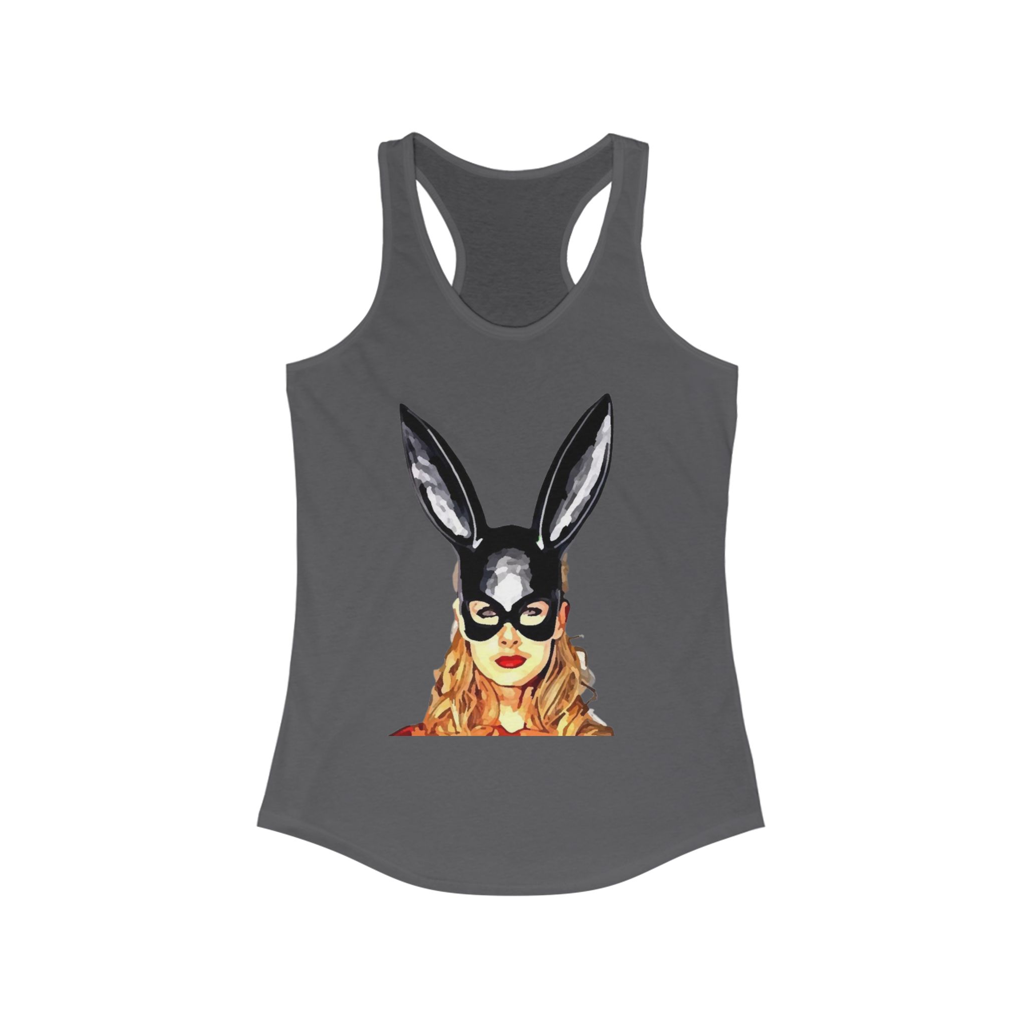 Chic Bunny Graphic Racerback Tank - Perfect for Spring, Parties, Festivals, Cute Summer Wear, Gift for Animal Lovers - Image 25