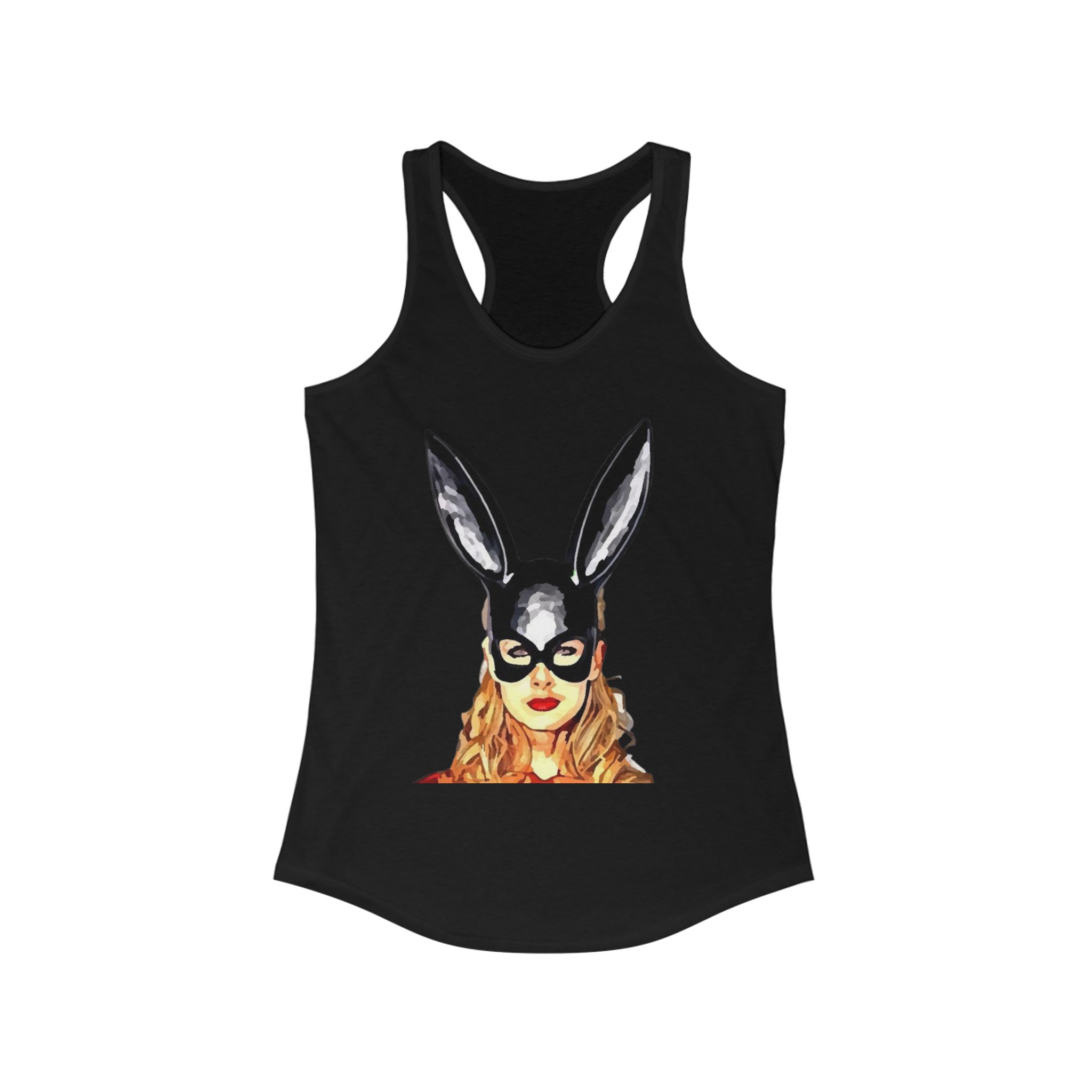 Chic Bunny Graphic Racerback Tank - Perfect for Spring, Parties, Festivals, Cute Summer Wear, Gift for Animal Lovers - Image 5