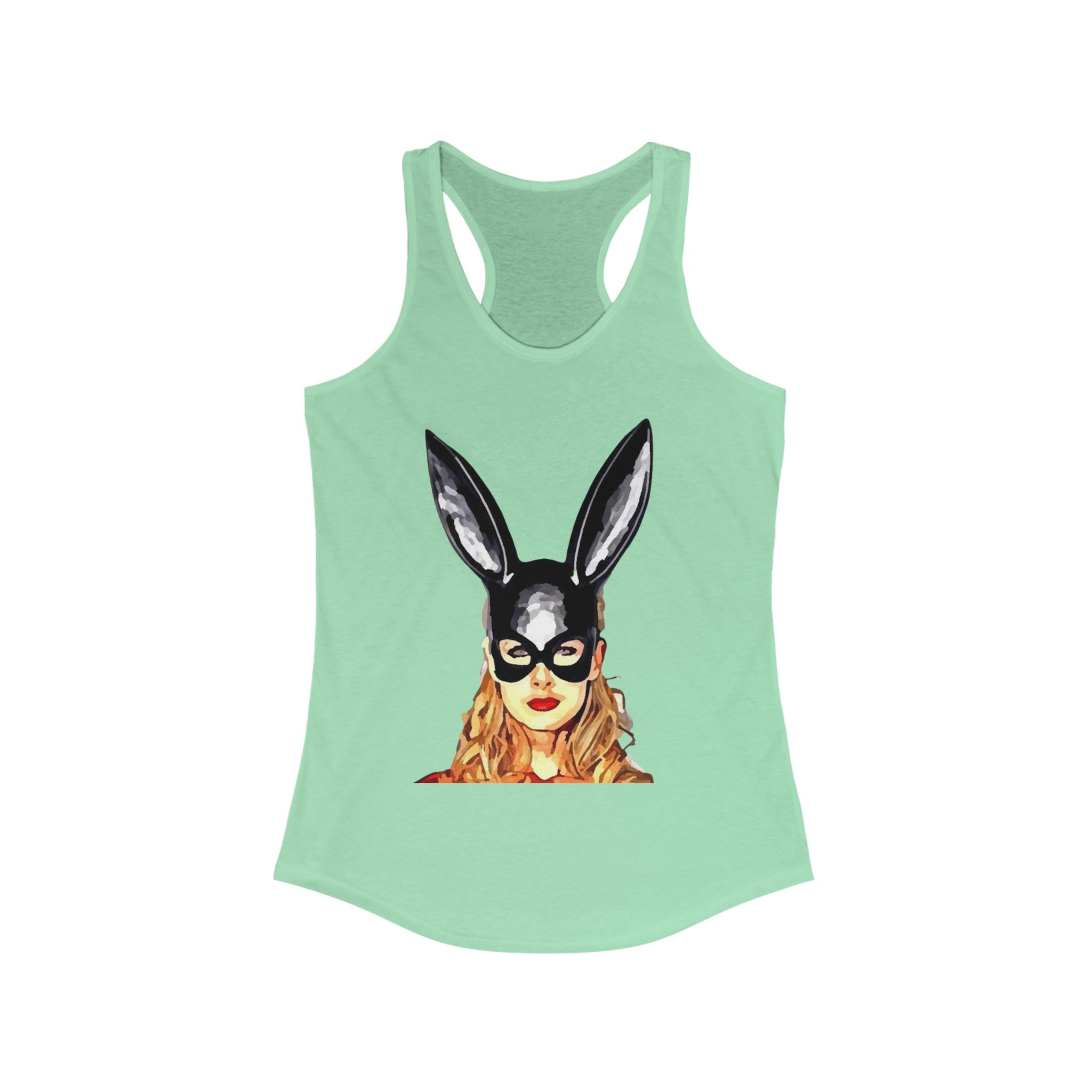 Chic Bunny Graphic Racerback Tank - Perfect for Spring, Parties, Festivals, Cute Summer Wear, Gift for Animal Lovers - Image 13