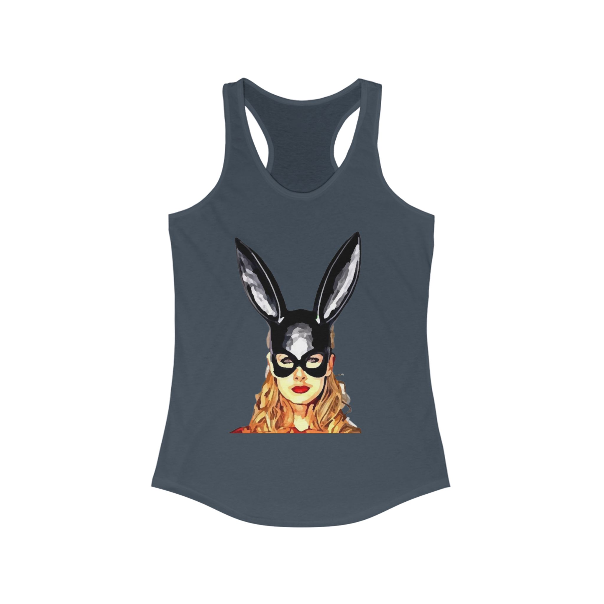 Chic Bunny Graphic Racerback Tank - Perfect for Spring, Parties, Festivals, Cute Summer Wear, Gift for Animal Lovers - Image 19