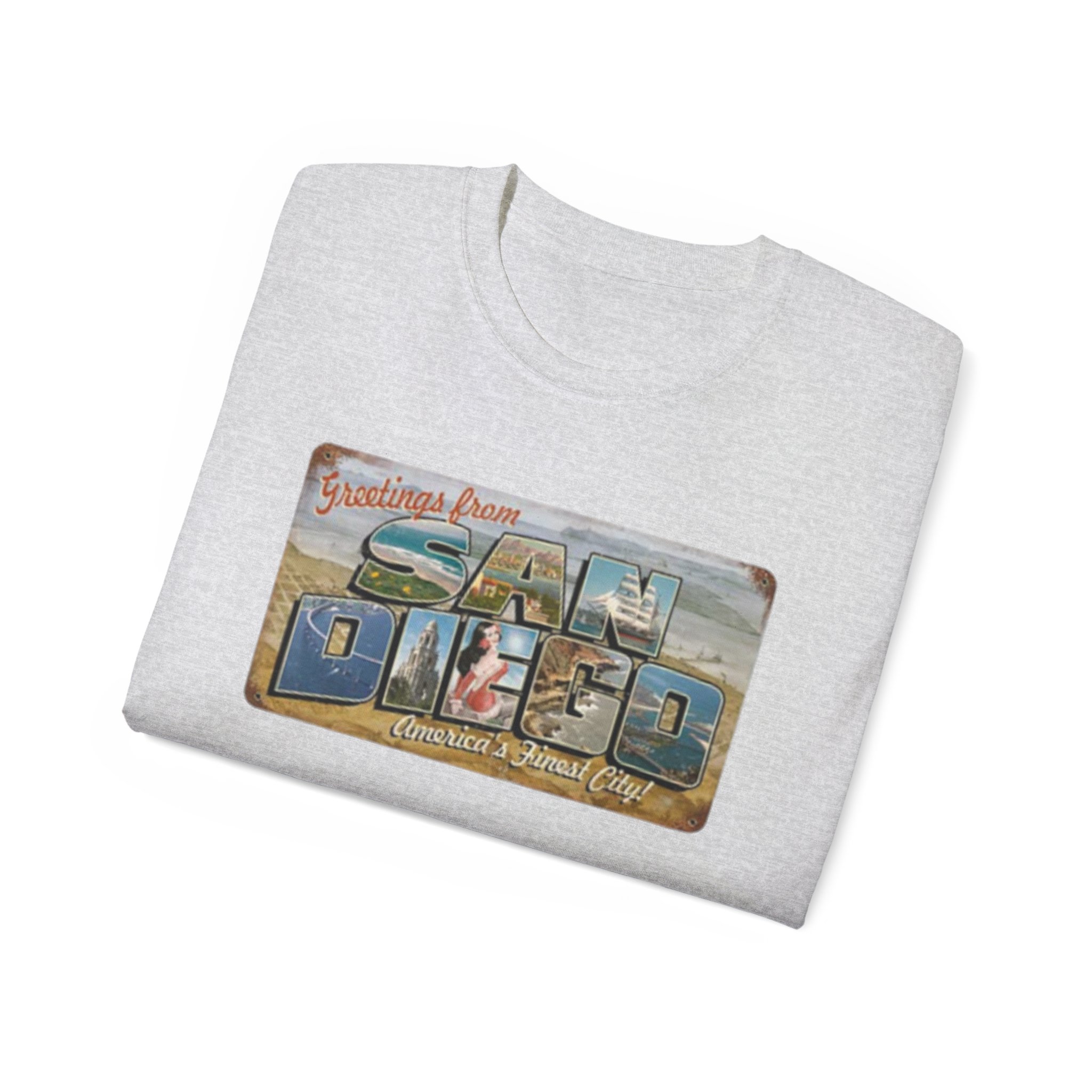 San Diego Postcard Unisex Ultra Cotton Tee - Image 8