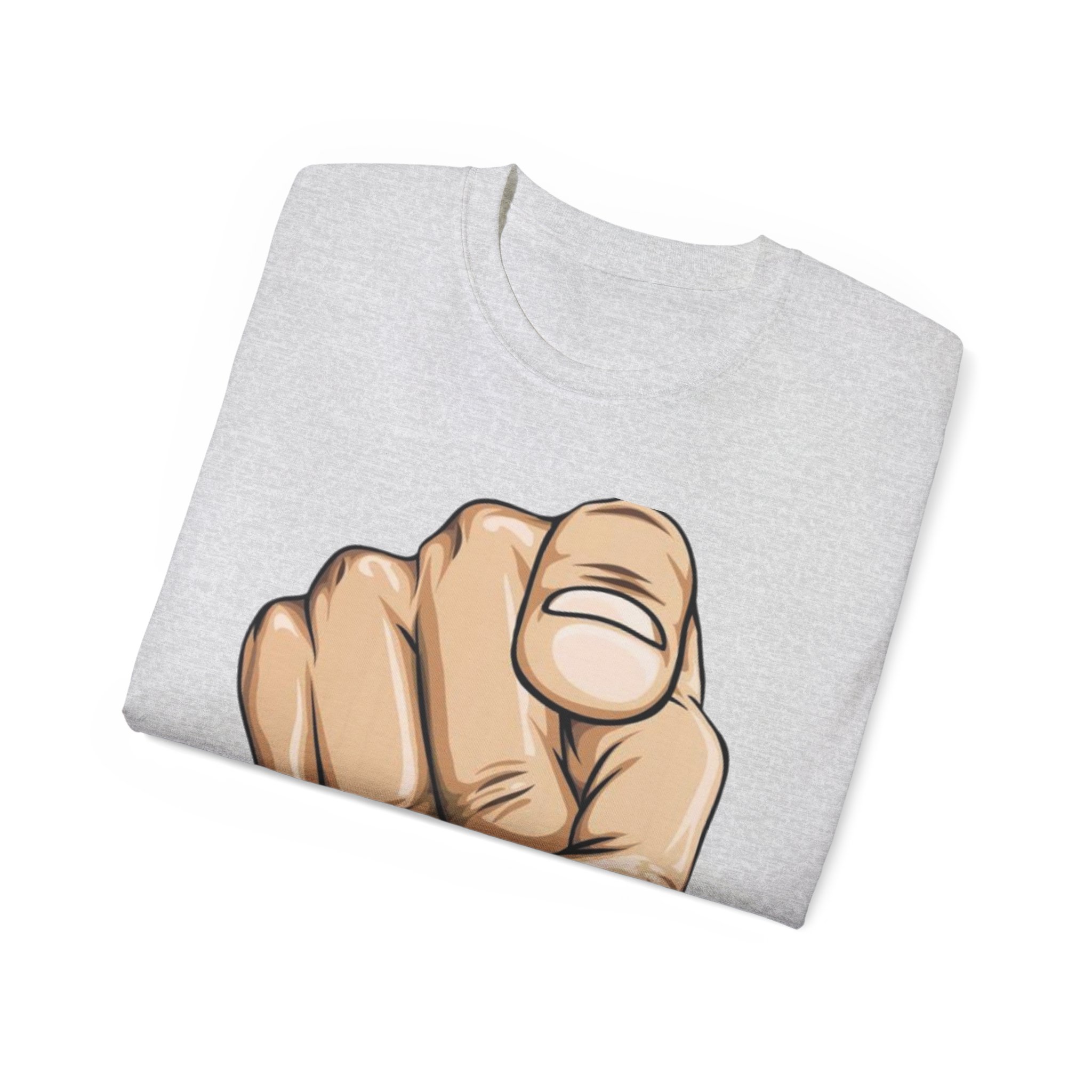 Pointing Finger Unisex Ultra Cotton Tee - Image 8
