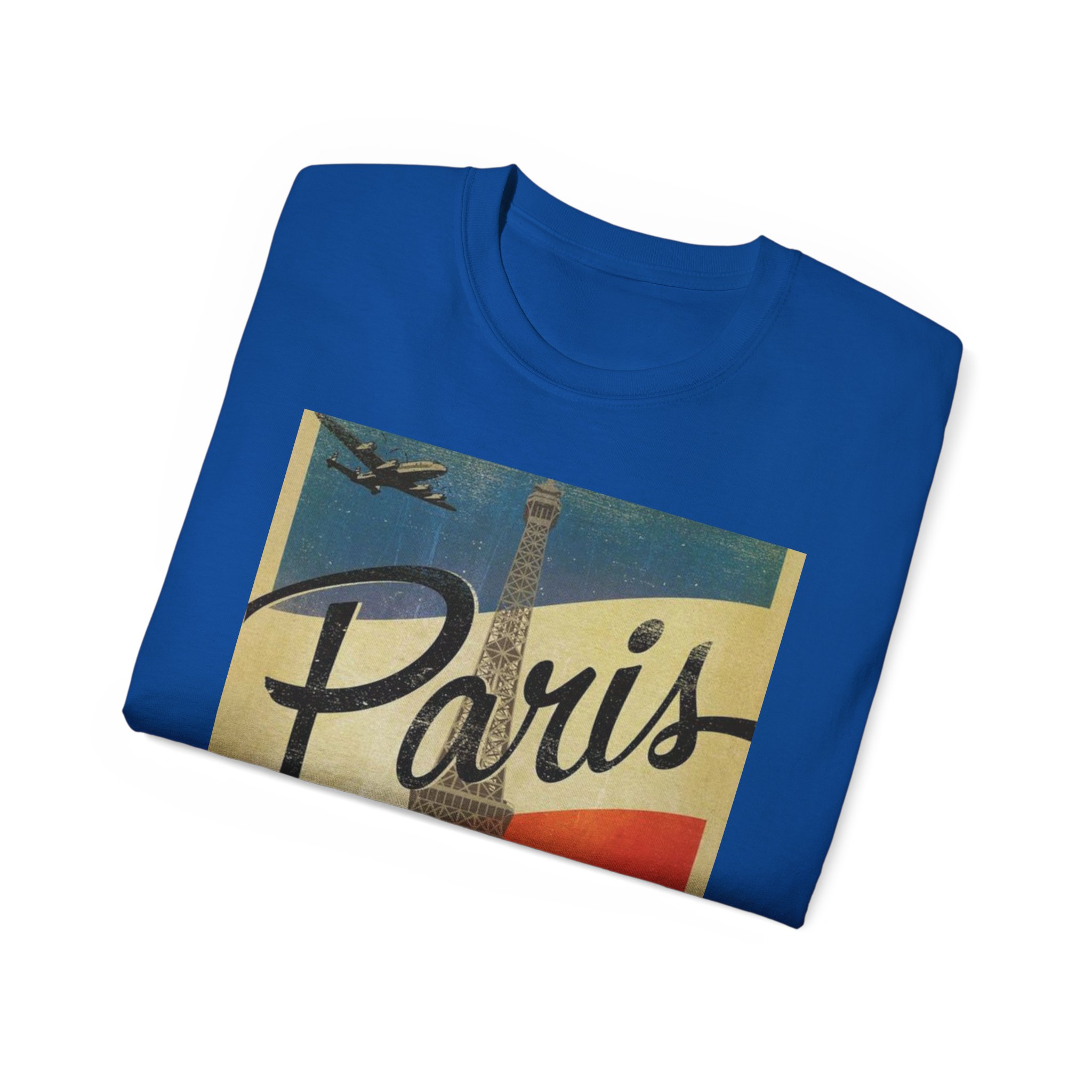 Paris Vintage Travel Poster Unisex Ultra Cotton Tee - Image 48