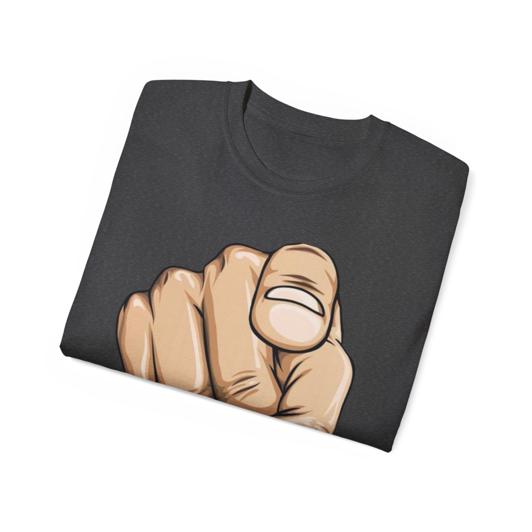 Pointing Finger Unisex Ultra Cotton Tee - Image 40