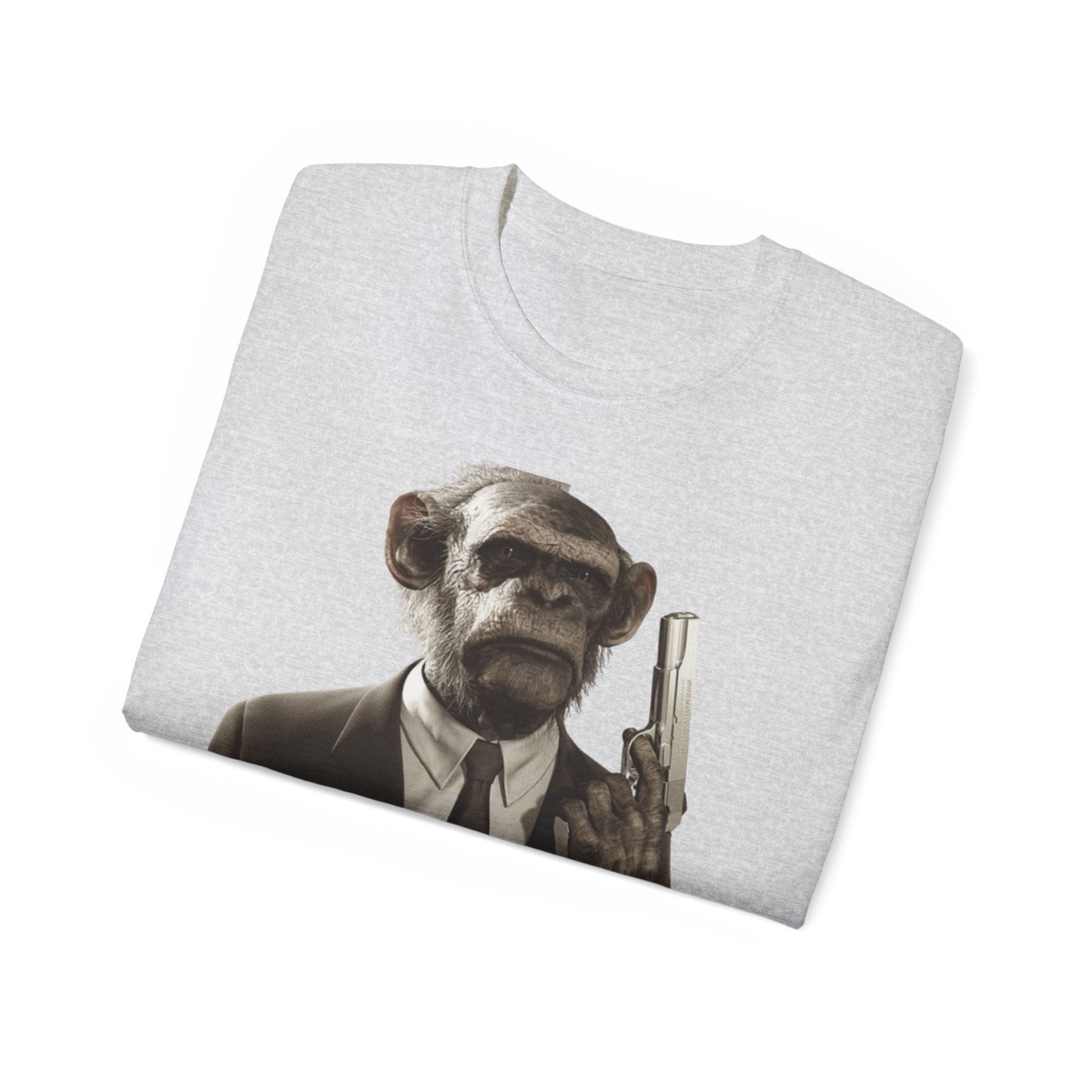 Monkey Cop - -Make My Day Unisex Ultra Cotton Tee - Image 8