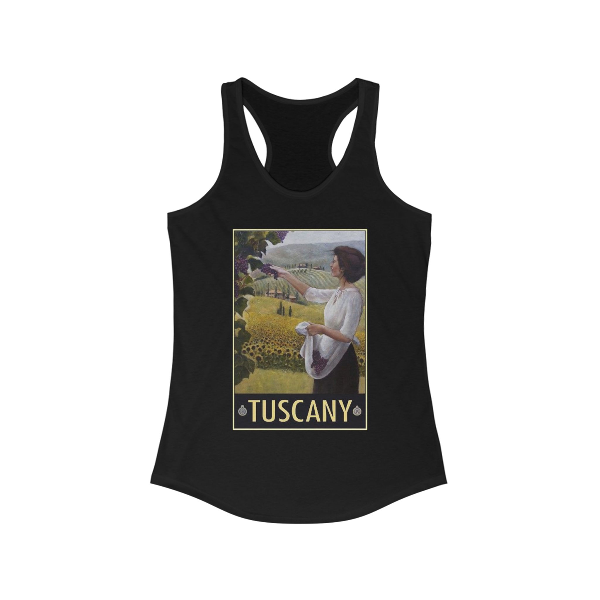 Vintage Tuscan Vibes Women's Racerback Tank, Travel Tee, Summer Top, Vacation Outfit, Gift for Wanderlusters - Image 5