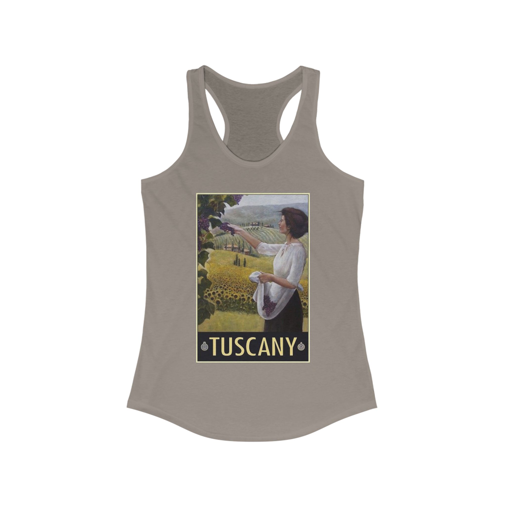 Vintage Tuscan Vibes Women's Racerback Tank, Travel Tee, Summer Top, Vacation Outfit, Gift for Wanderlusters - Image 9