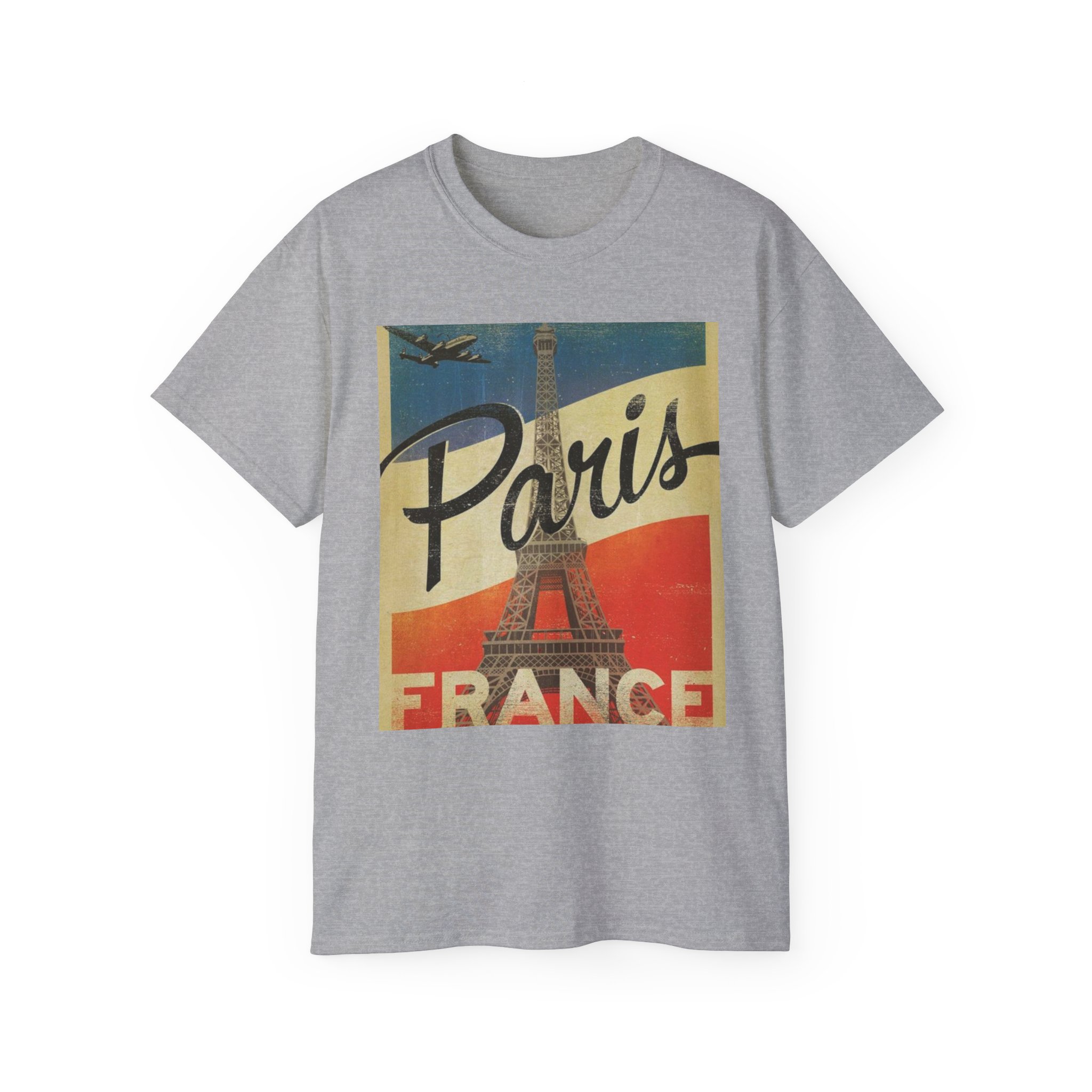 Paris Vintage Travel Poster Unisex Ultra Cotton Tee - Image 17