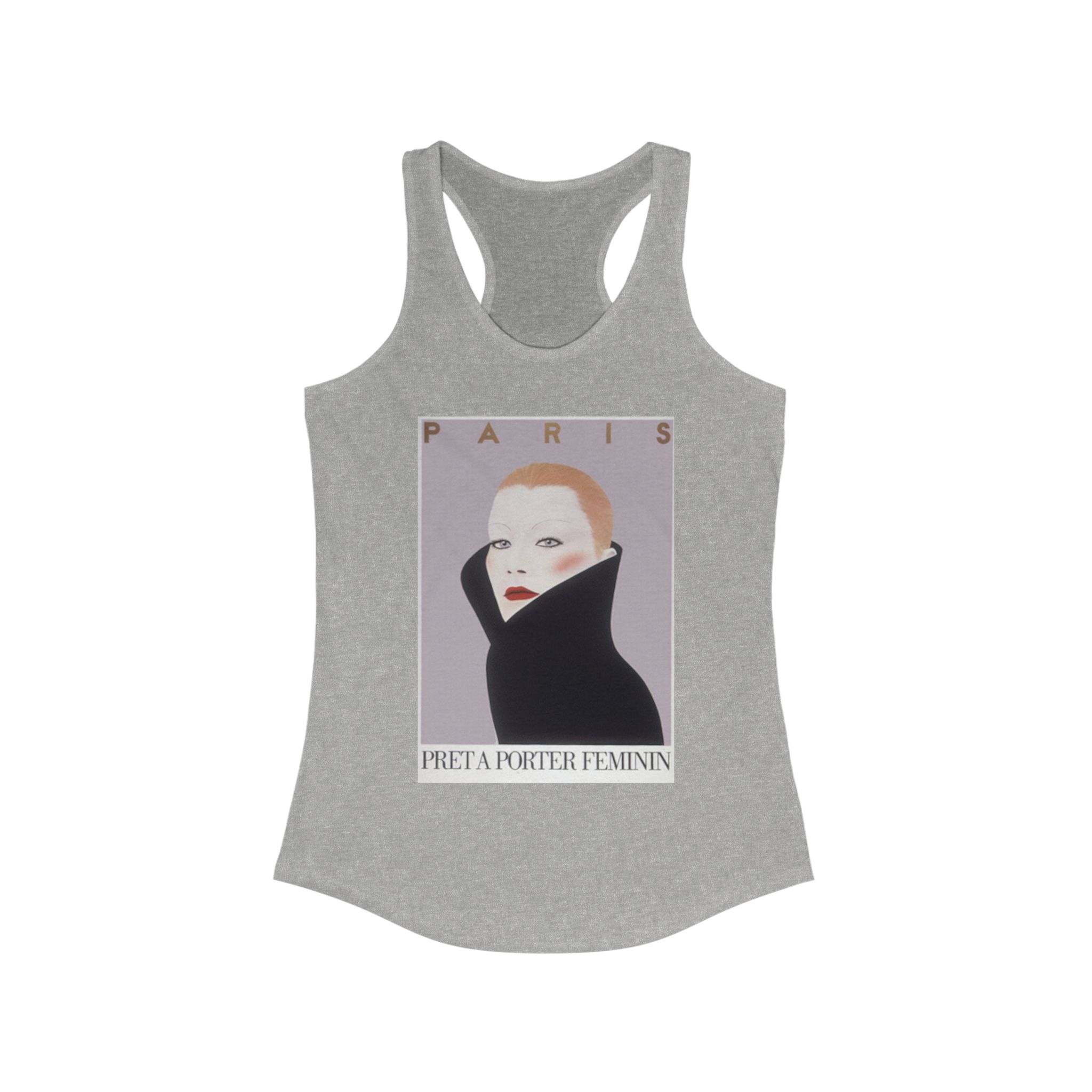 Chic Parisian Art Tank, Vintage Art Fashion Tee, Summer Top, Feminine Apparel, Gift for Her, Beachwear, Workout Shirt - Image 7
