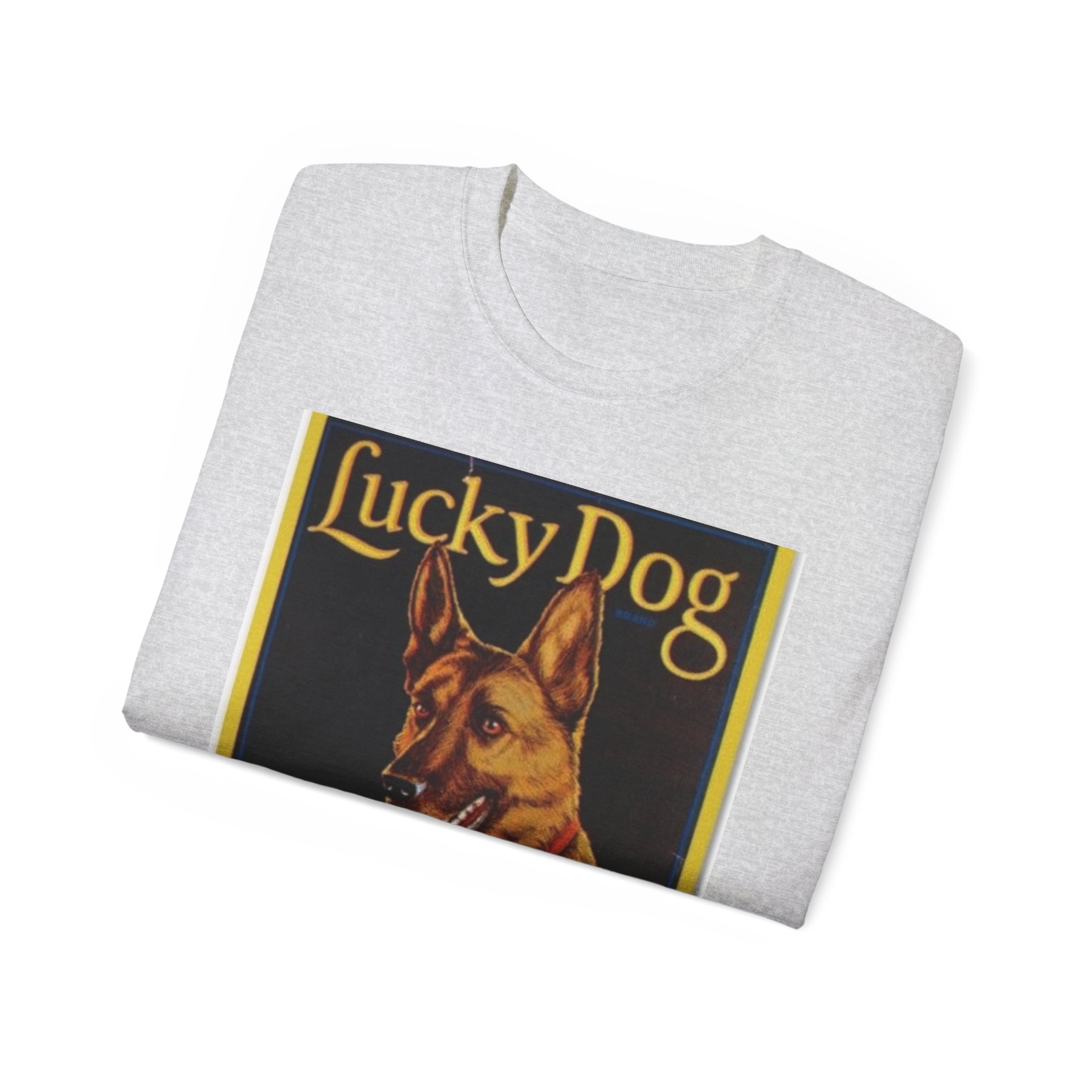 Lucky Dog Vintage Crate Label Unisex Ultra Cotton Tee - Image 8