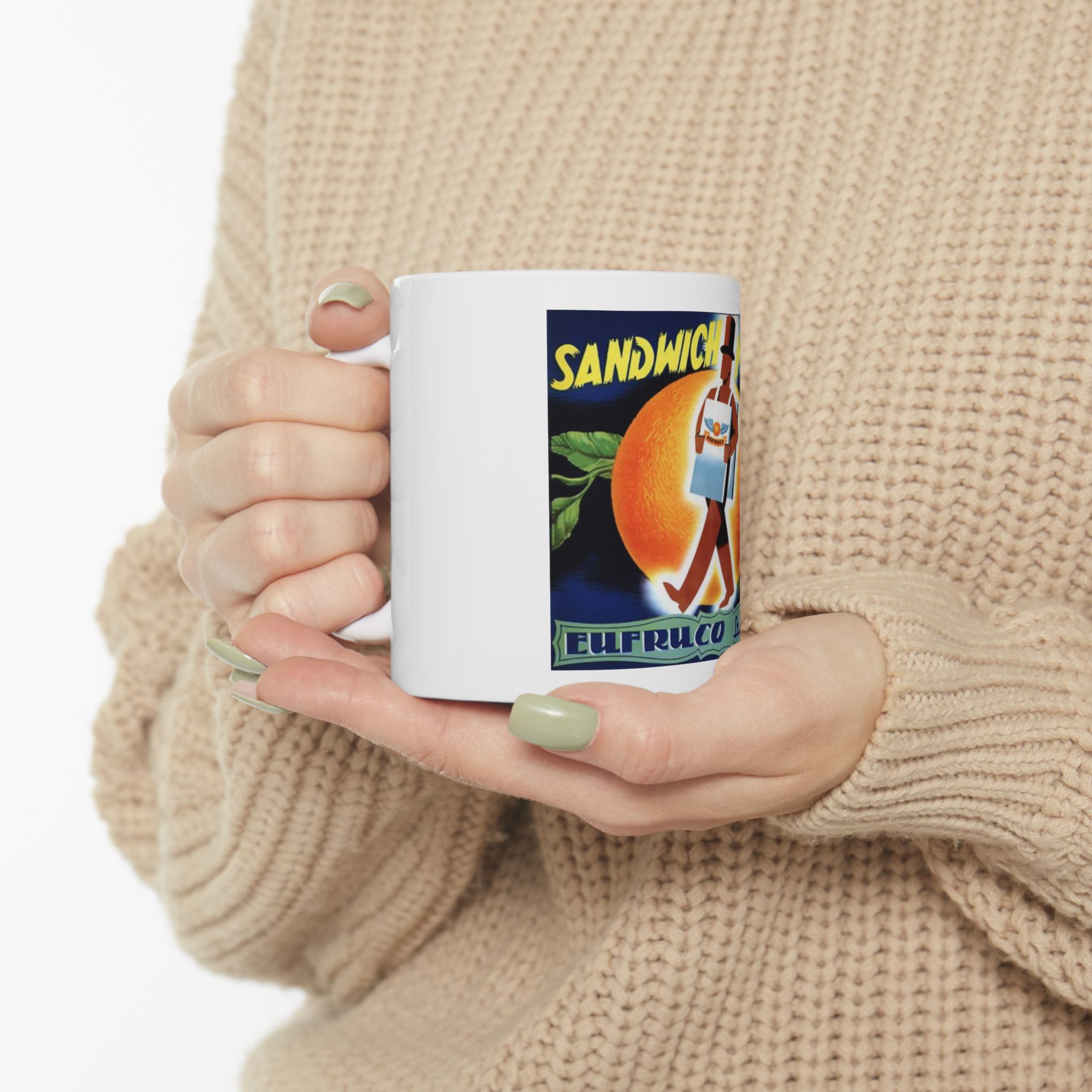 Sandwich Man Printed on a Large Ceramic Mug 11oz - Image 10