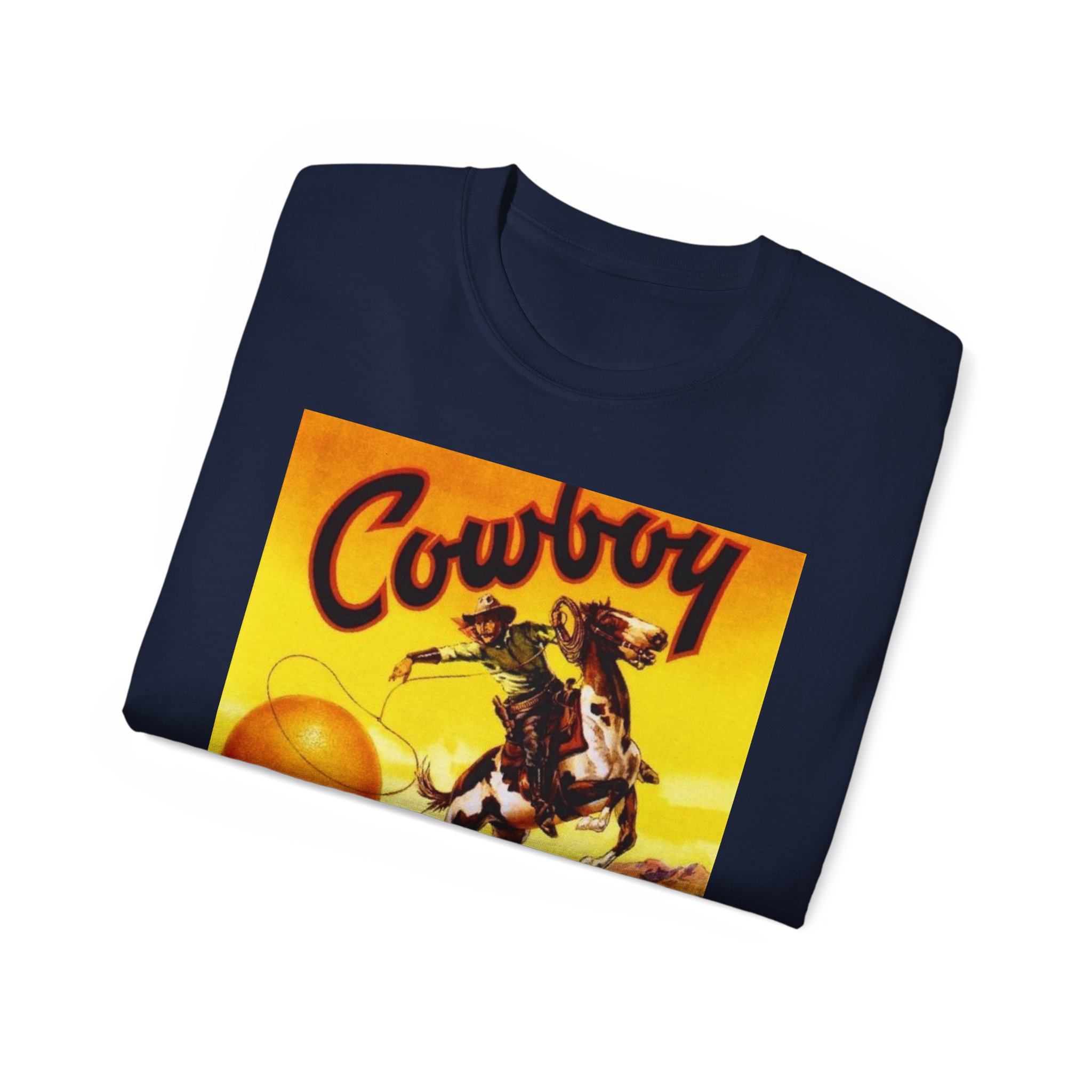 Cowboy Vintage Crate Label Unisex Ultra Cotton Tee - Image 52