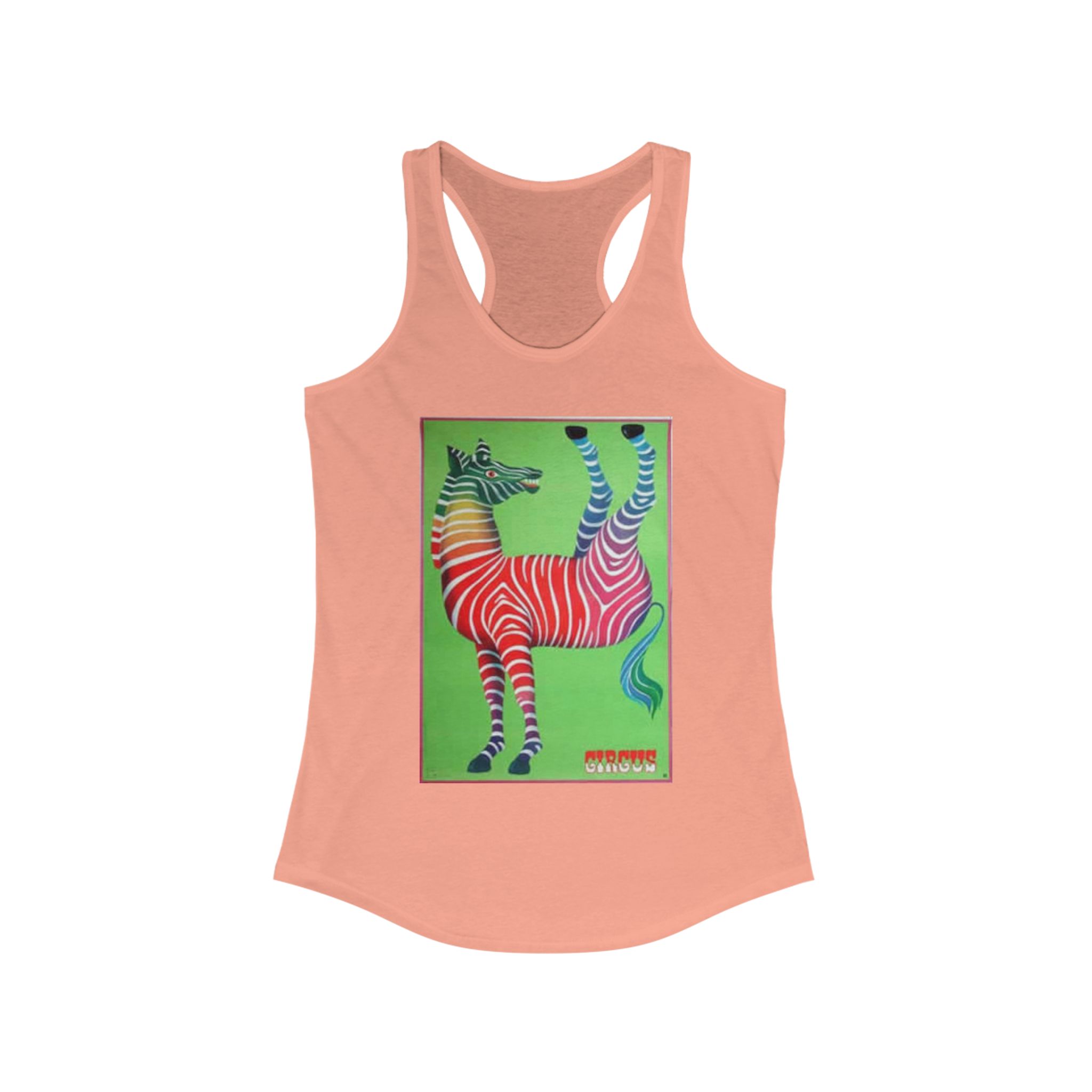 Colorful Zebra Tank - Wacky Summer Top, Women’s Activewear, Vibrant Workout Tee, Unique Gift, Casual Summer Style - Image 3