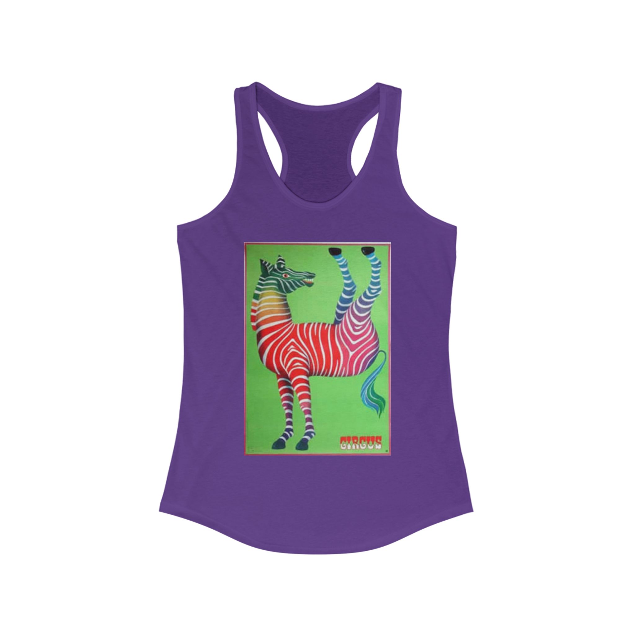 Colorful Zebra Tank - Wacky Summer Top, Women’s Activewear, Vibrant Workout Tee, Unique Gift, Casual Summer Style - Image 27