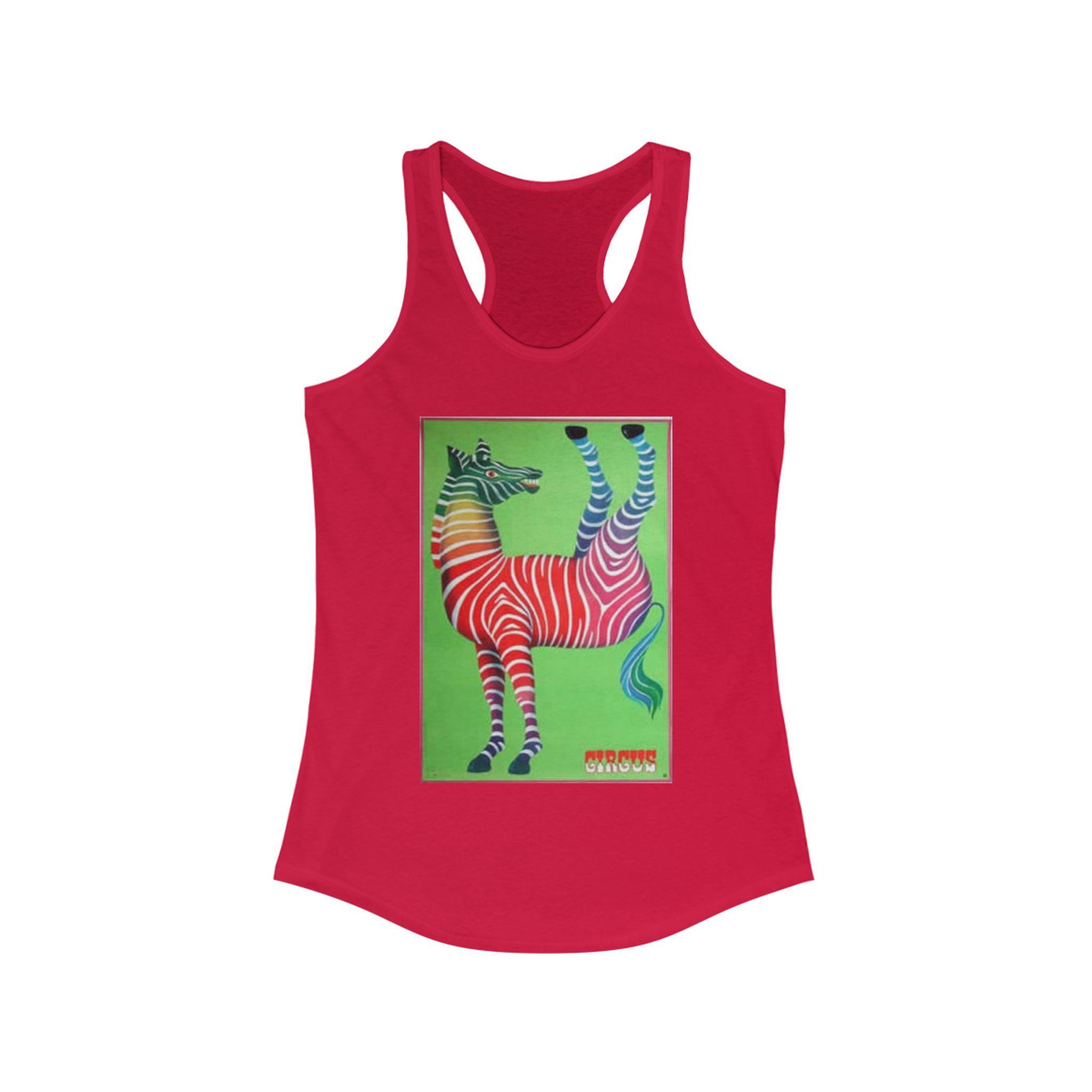 Colorful Zebra Tank - Wacky Summer Top, Women’s Activewear, Vibrant Workout Tee, Unique Gift, Casual Summer Style - Image 33