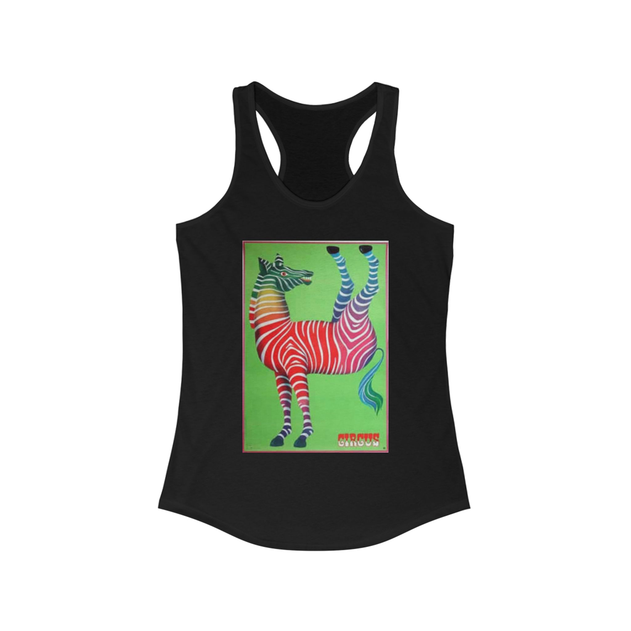 Colorful Zebra Tank - Wacky Summer Top, Women’s Activewear, Vibrant Workout Tee, Unique Gift, Casual Summer Style - Image 5