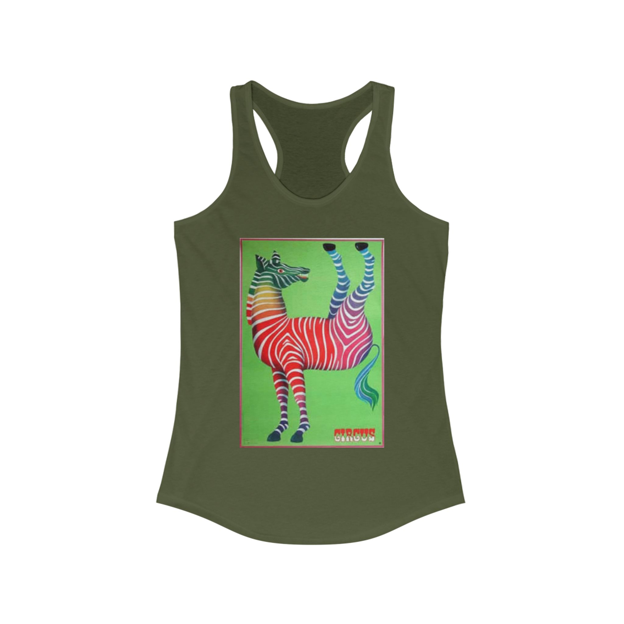 Colorful Zebra Tank - Wacky Summer Top, Women’s Activewear, Vibrant Workout Tee, Unique Gift, Casual Summer Style - Image 11