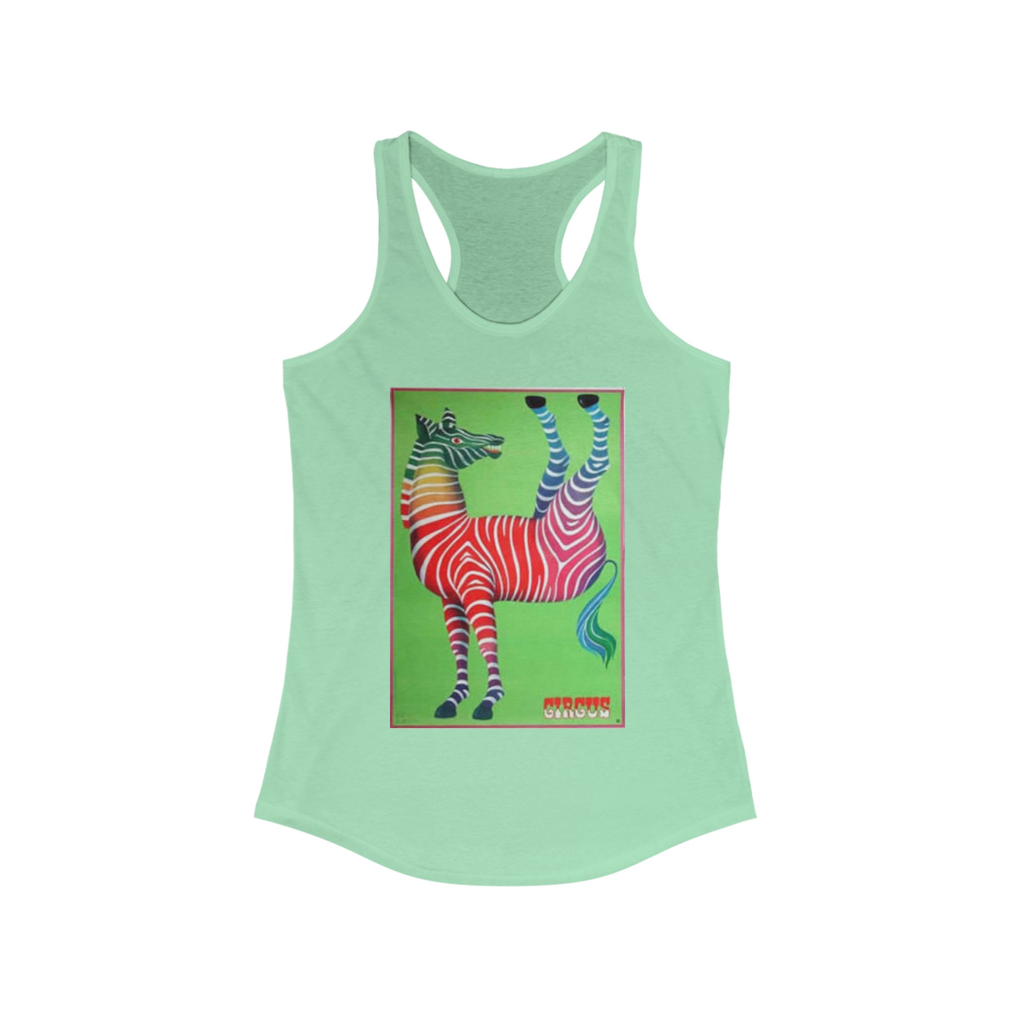 Colorful Zebra Tank - Wacky Summer Top, Women’s Activewear, Vibrant Workout Tee, Unique Gift, Casual Summer Style - Image 13
