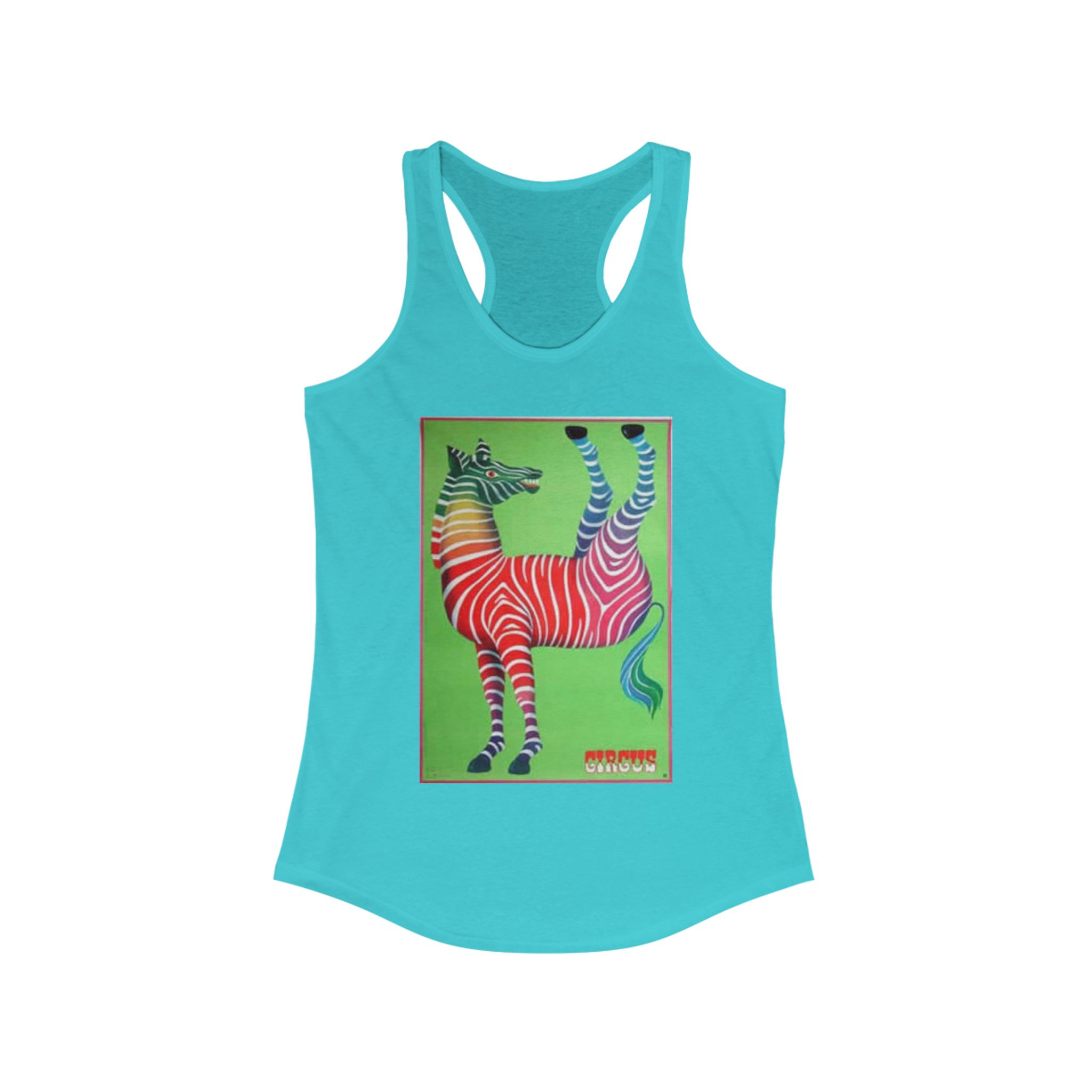 Colorful Zebra Tank - Wacky Summer Top, Women’s Activewear, Vibrant Workout Tee, Unique Gift, Casual Summer Style - Image 17