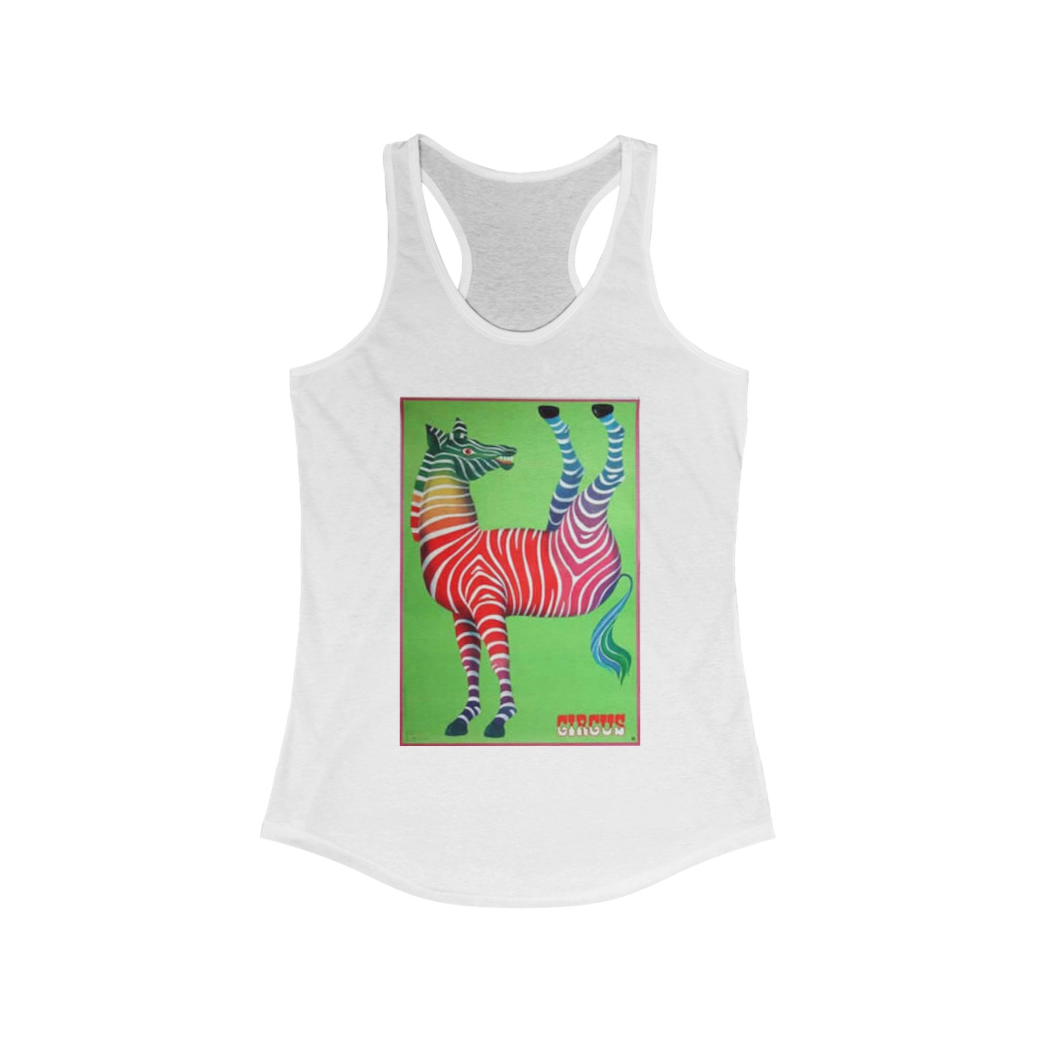 Colorful Zebra Tank - Wacky Summer Top, Women’s Activewear, Vibrant Workout Tee, Unique Gift, Casual Summer Style