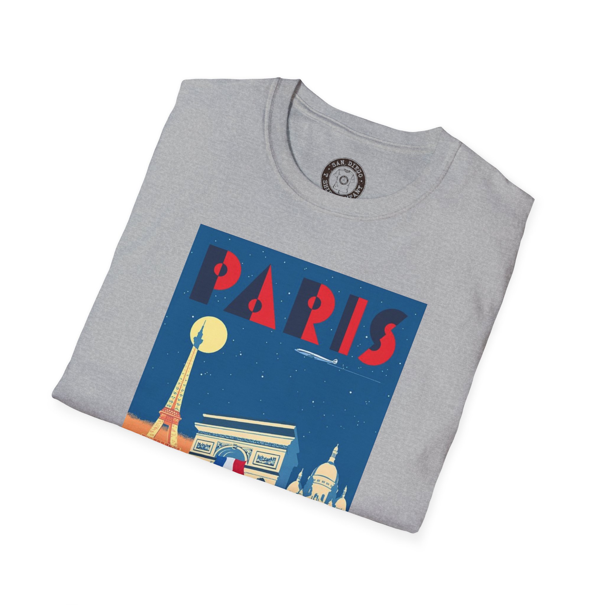 Vintage Paris Travel Poster T-Shirt, Retro Paris Shirt, Travel Gift, Graphic Tee, Unisex Fashion, Parisian Style - Image 16