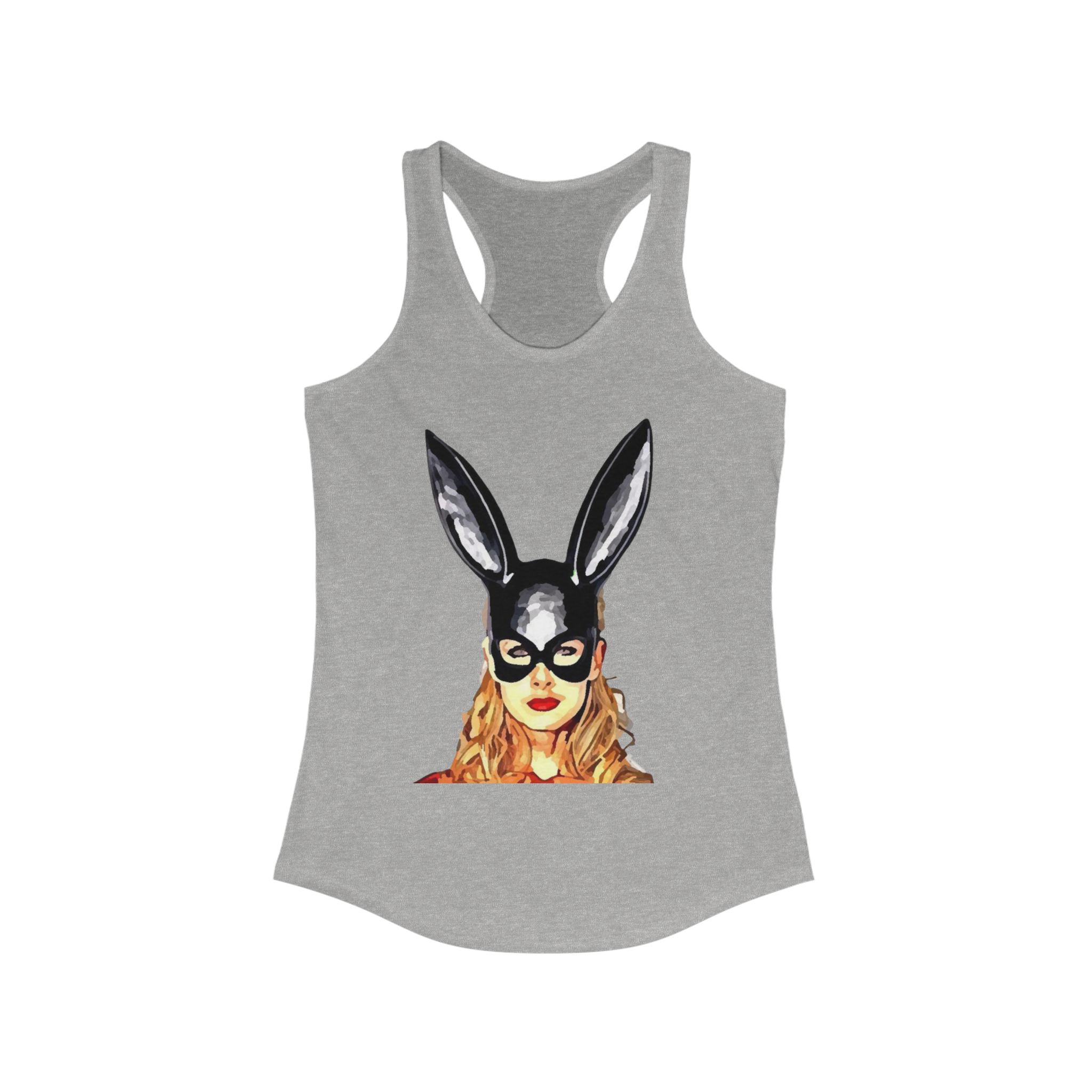 Chic Bunny Graphic Racerback Tank - Perfect for Spring, Parties, Festivals, Cute Summer Wear, Gift for Animal Lovers - Image 7