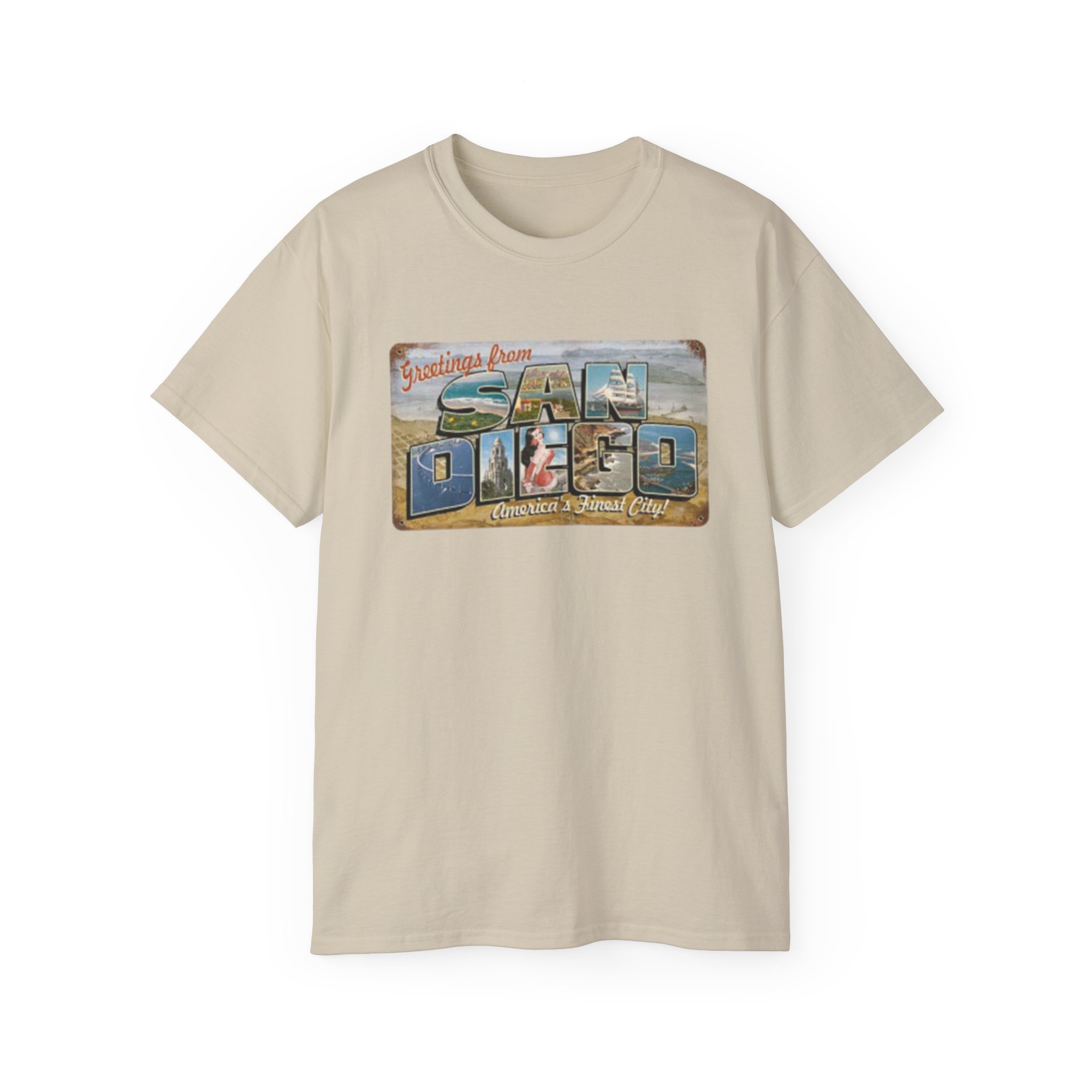 San Diego Postcard Unisex Ultra Cotton Tee - Image 13