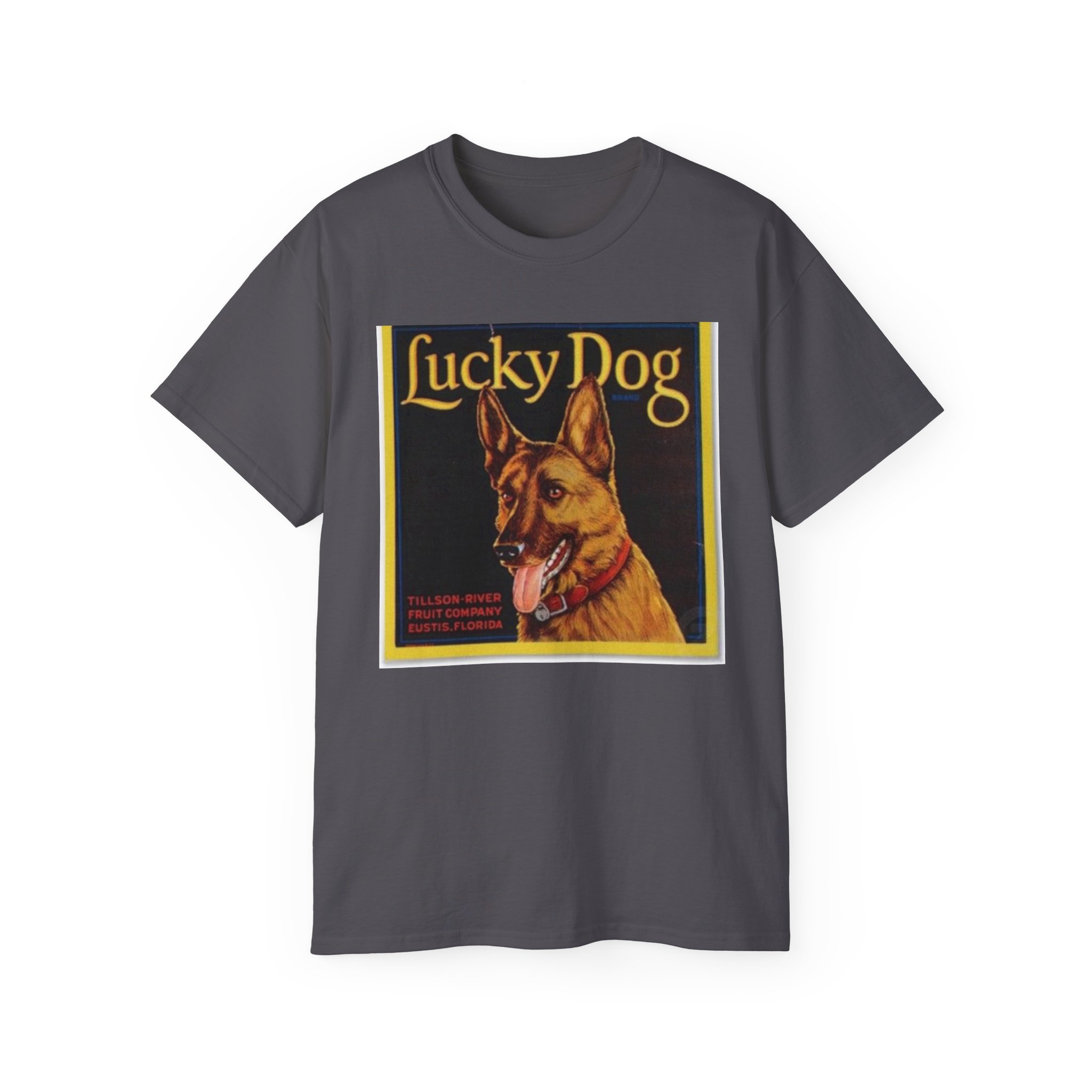 Lucky Dog Vintage Crate Label Unisex Ultra Cotton Tee - Image 41