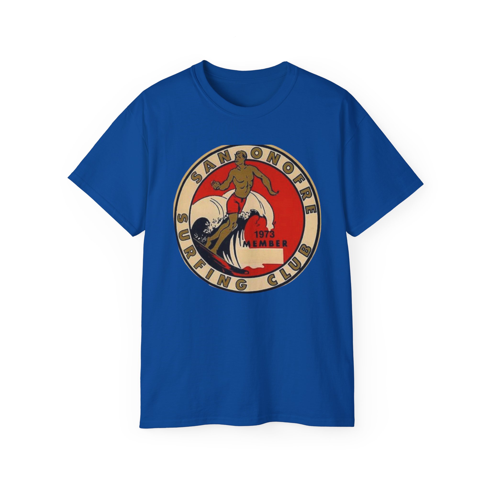 San Onofre, California Surfing Club Unisex Ultra Cotton Tee - Image 45