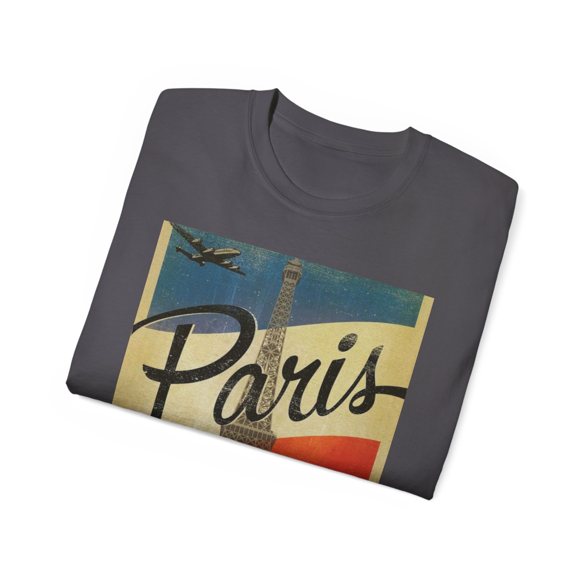 Paris Vintage Travel Poster Unisex Ultra Cotton Tee - Image 44