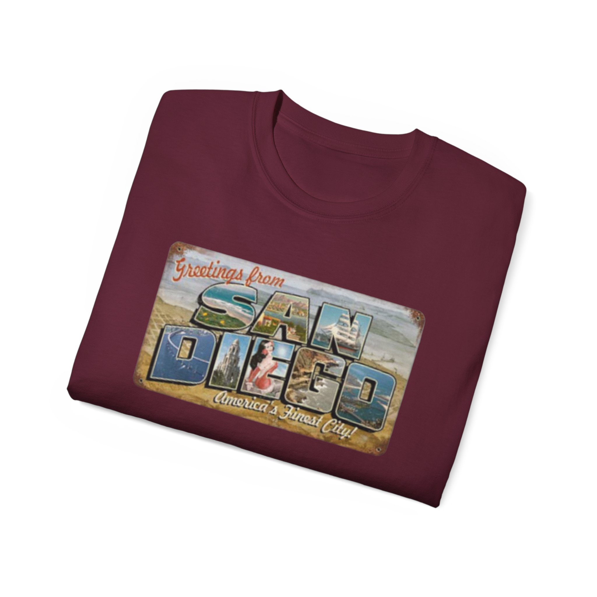 San Diego Postcard Unisex Ultra Cotton Tee - Image 28