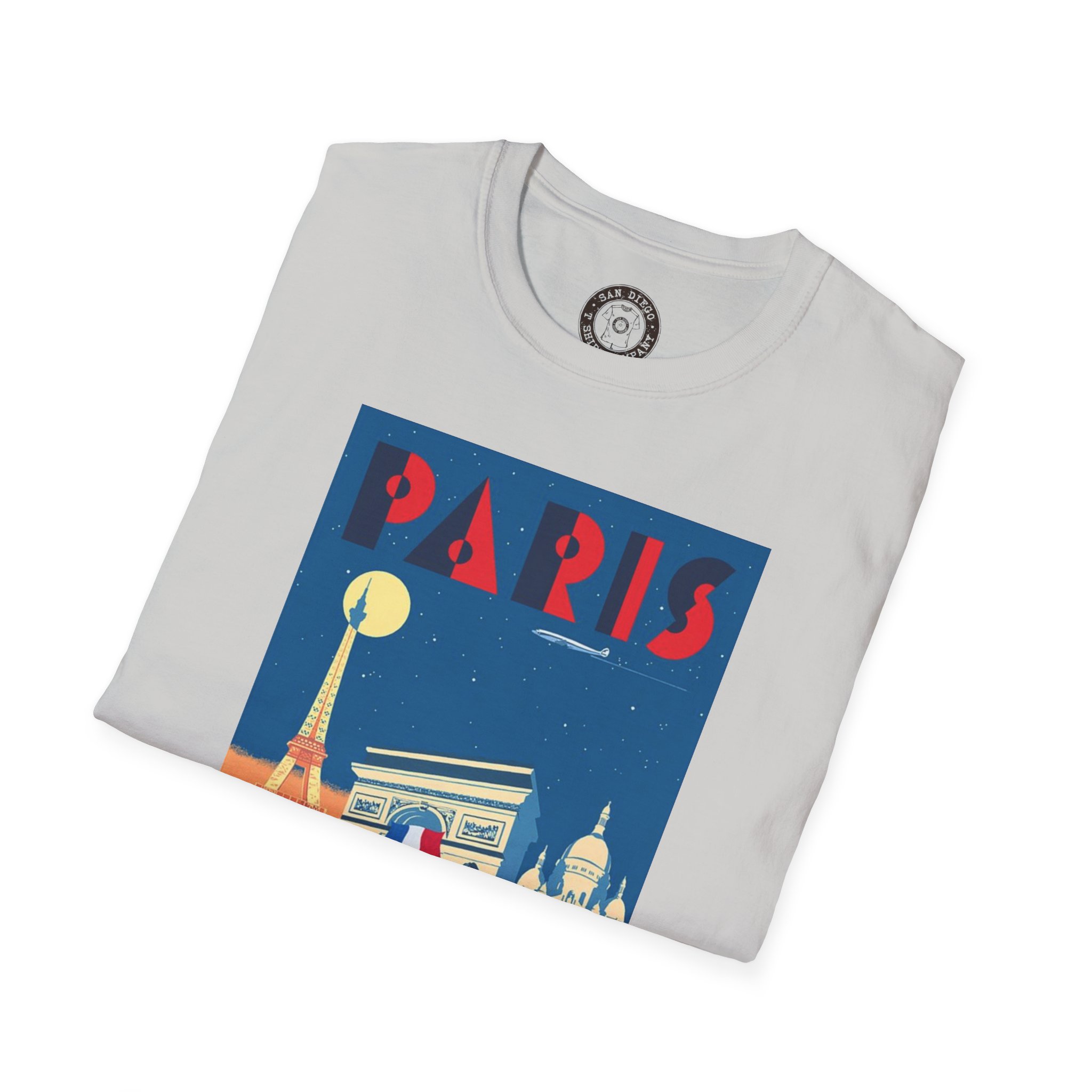 Vintage Paris Travel Poster T-Shirt, Retro Paris Shirt, Travel Gift, Graphic Tee, Unisex Fashion, Parisian Style - Image 12
