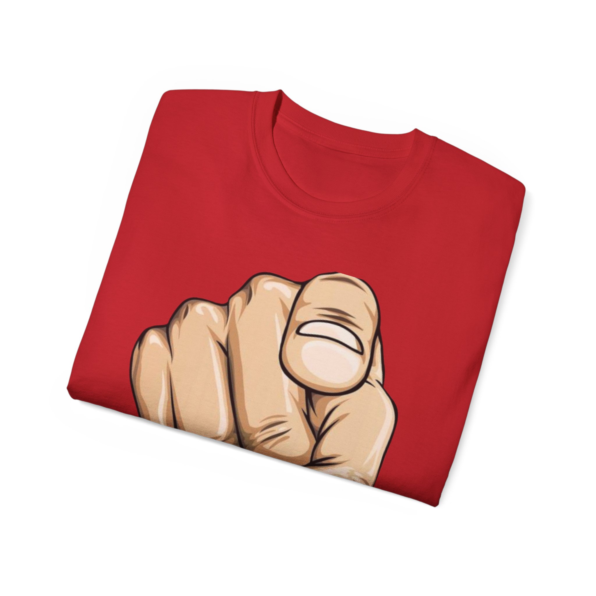 Pointing Finger Unisex Ultra Cotton Tee - Image 60
