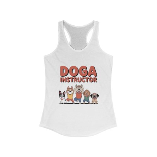 Doga Instructor Tank Top for Dog Lovers, Cute Pet Apparel, Yoga Enthusiast Gift, Summer Workout Gear, Pet Instructor Shirt