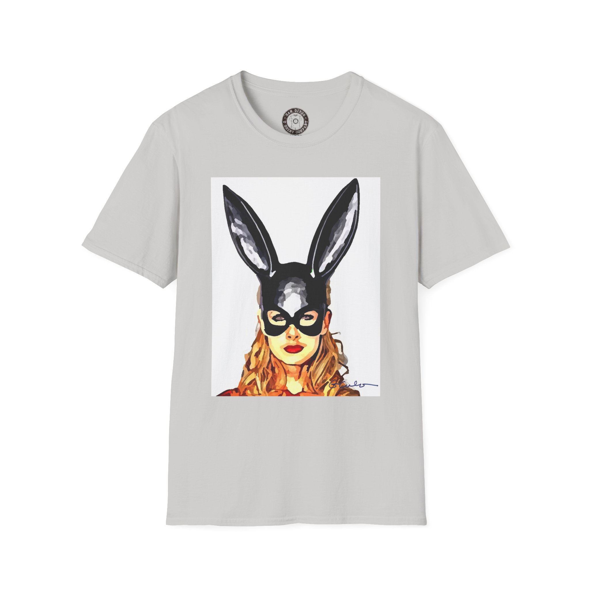 Bunny Mask Unisex T-Shirt, Cute Graphic Tee, Casual Wear, Costume Party Shirt, Trendy Everyday Shirt, Unique Gift Idea - Image 5