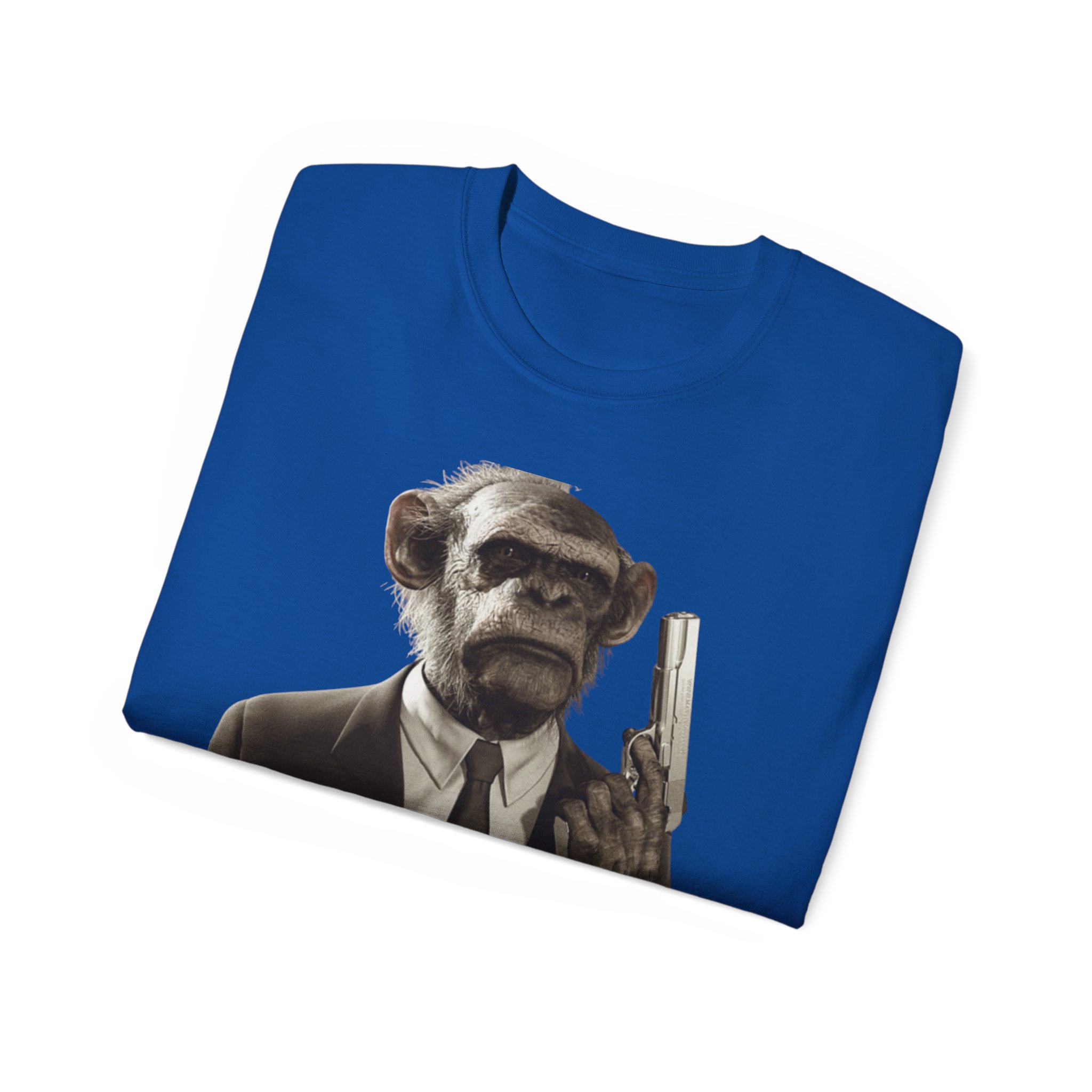 Monkey Cop - -Make My Day Unisex Ultra Cotton Tee - Image 48