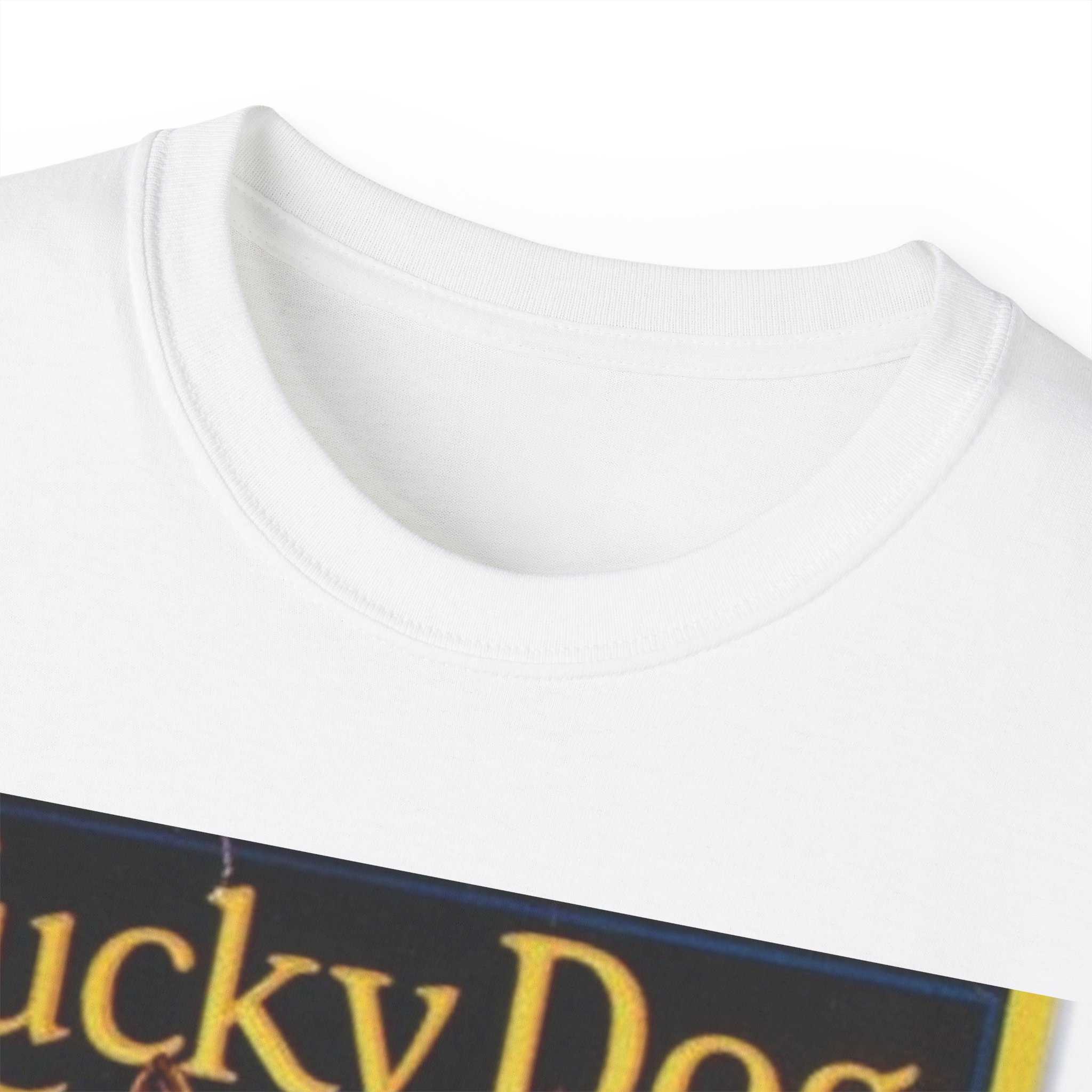 Lucky Dog Vintage Crate Label Unisex Ultra Cotton Tee - Image 3