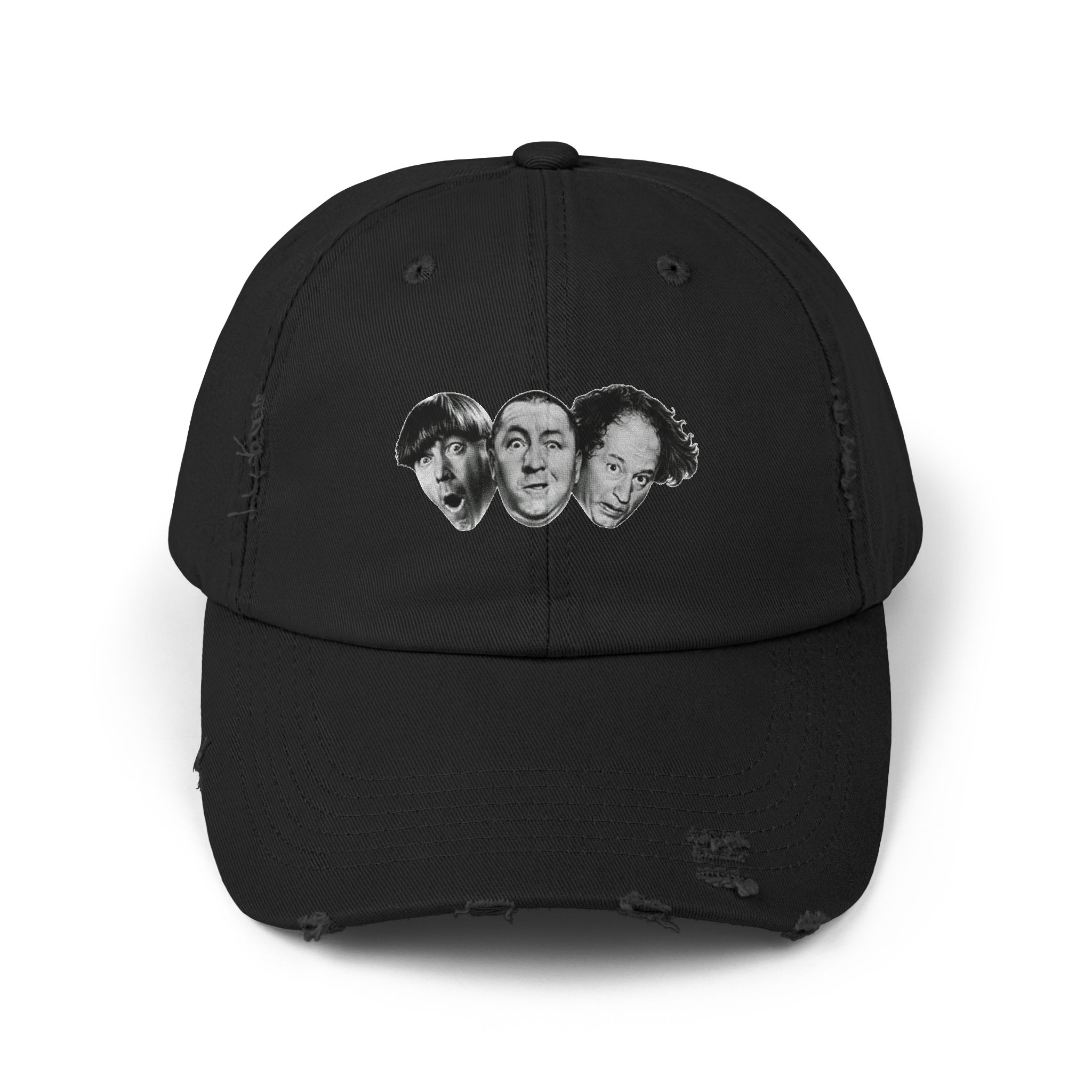 Three Stooges Distressed Cap, Trendy Comedy Cap, Vintage Cap, Gift for Fans, Unisex Hat, Streetwear Accessory - Image 5