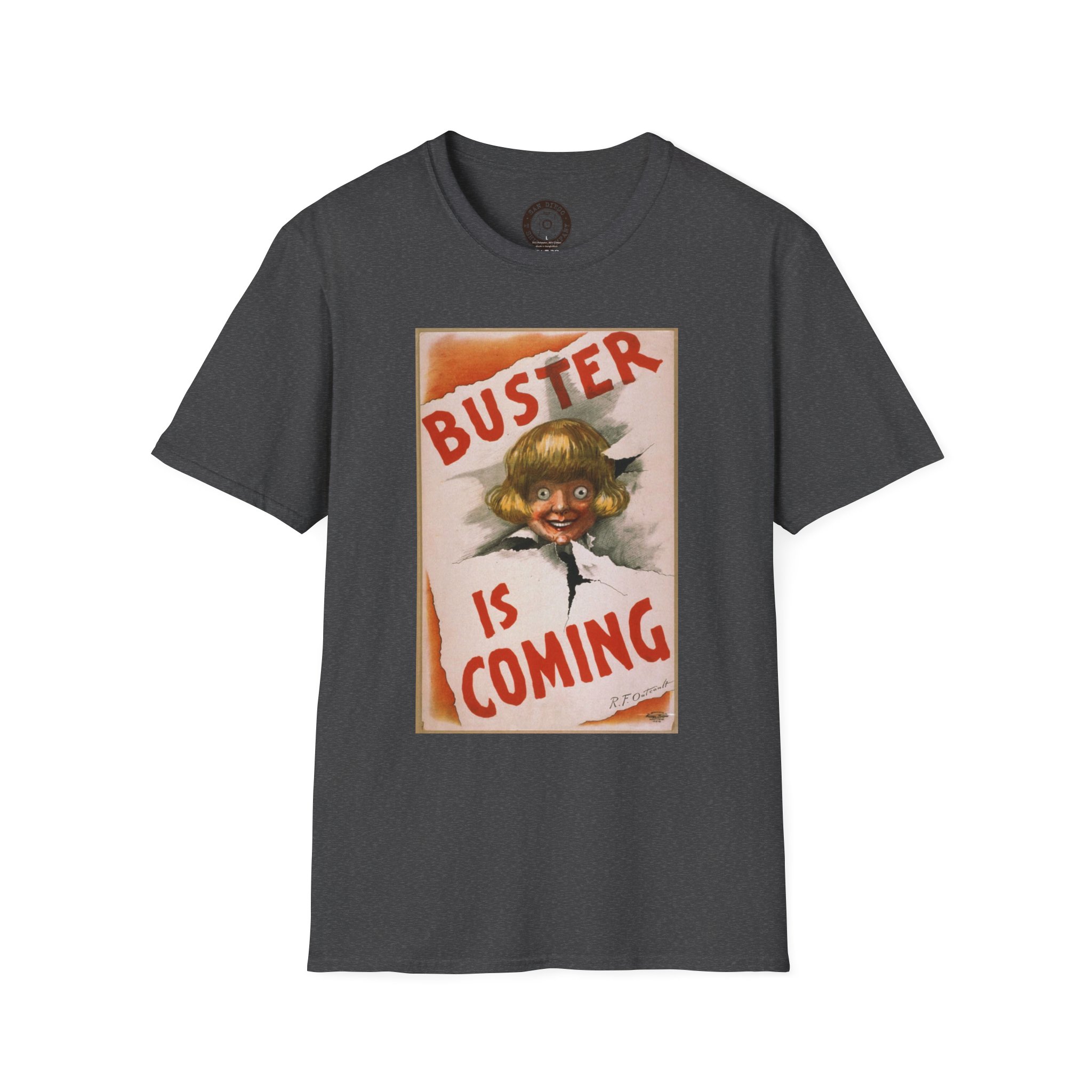 Vintage-Inspired Unisex T-Shirt, Retro Graphic Tee, Unique Gift, Casual Wear, Festival Apparel, Buster Is Coming Design - Image 25