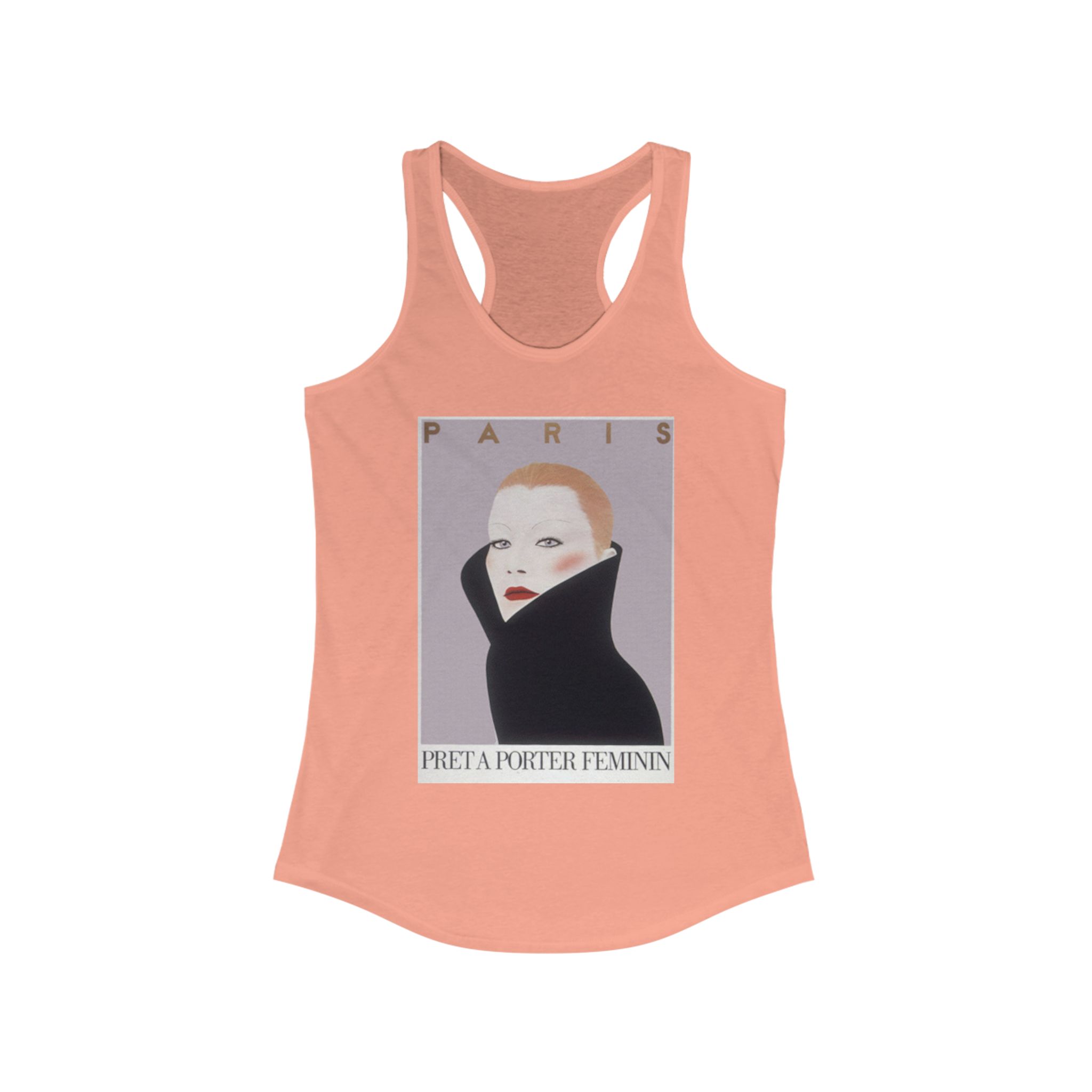 Chic Parisian Art Tank, Vintage Art Fashion Tee, Summer Top, Feminine Apparel, Gift for Her, Beachwear, Workout Shirt - Image 3
