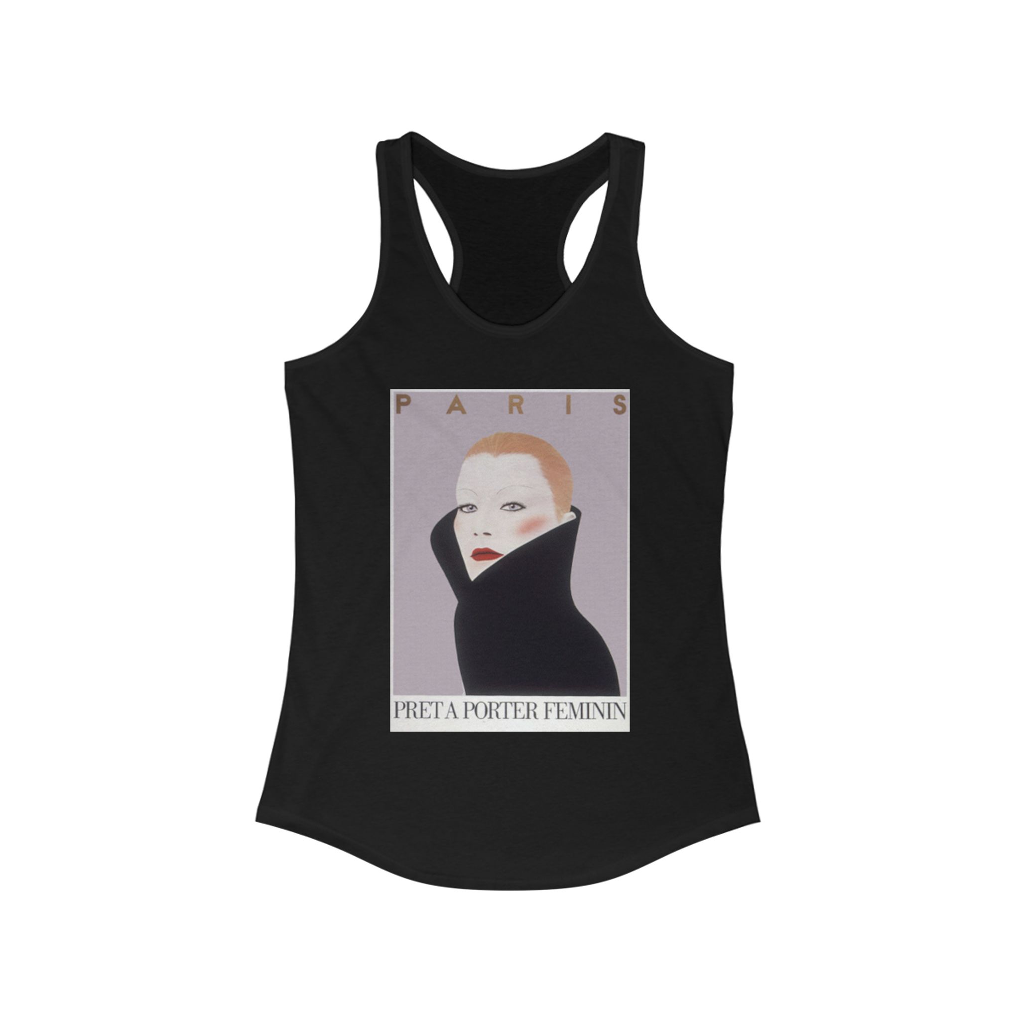 Chic Parisian Art Tank, Vintage Art Fashion Tee, Summer Top, Feminine Apparel, Gift for Her, Beachwear, Workout Shirt - Image 5