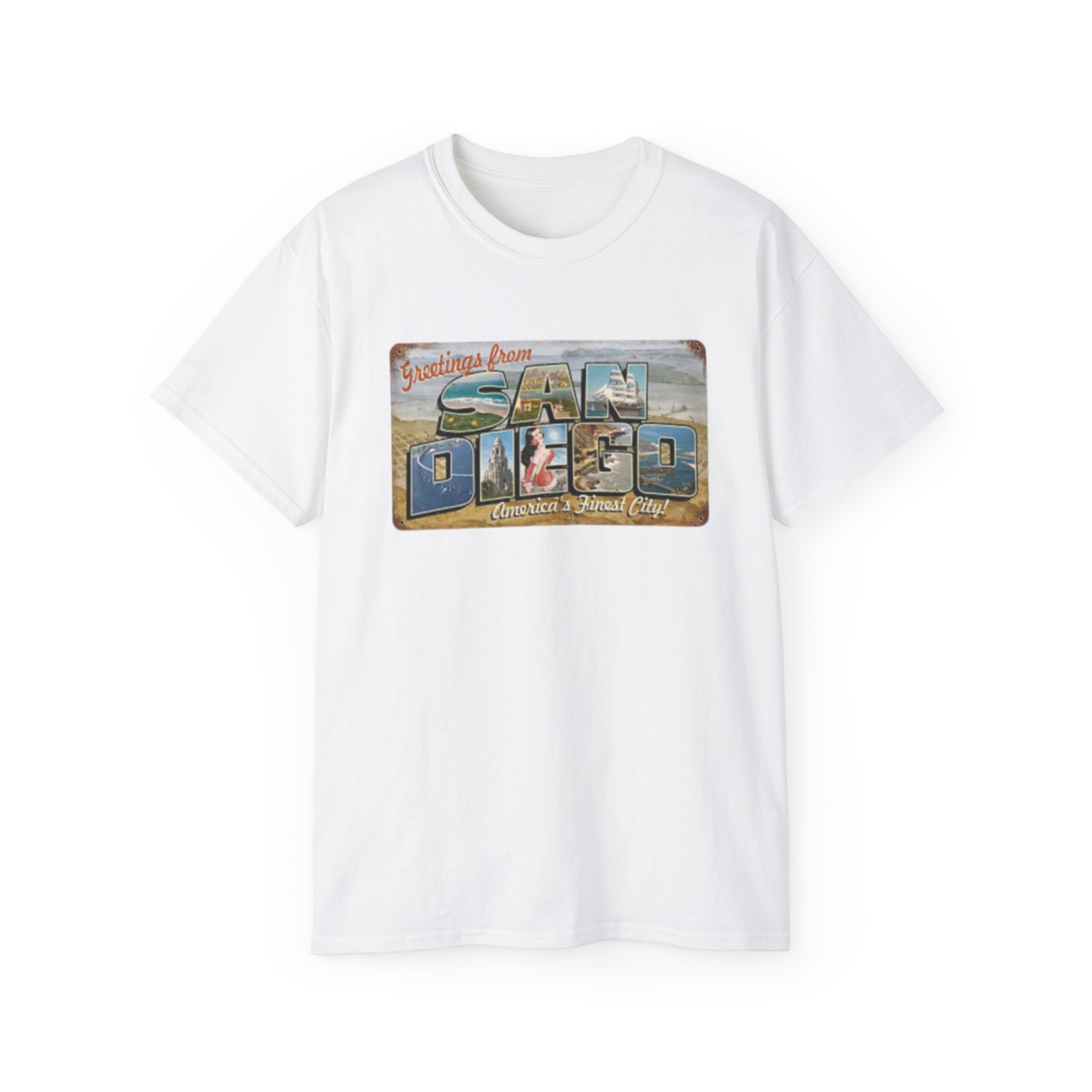 San Diego Postcard Unisex Ultra Cotton Tee